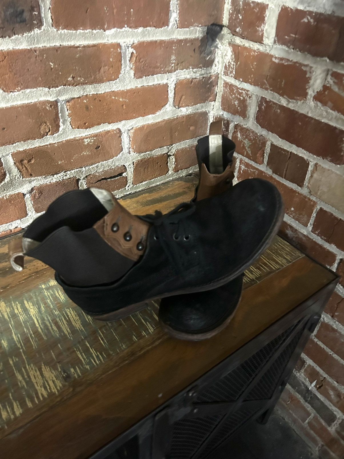 Number (N)ine SS08 “Birds” Double Layered Boots Size US 11 / EU 44 - 2 Thumbnail