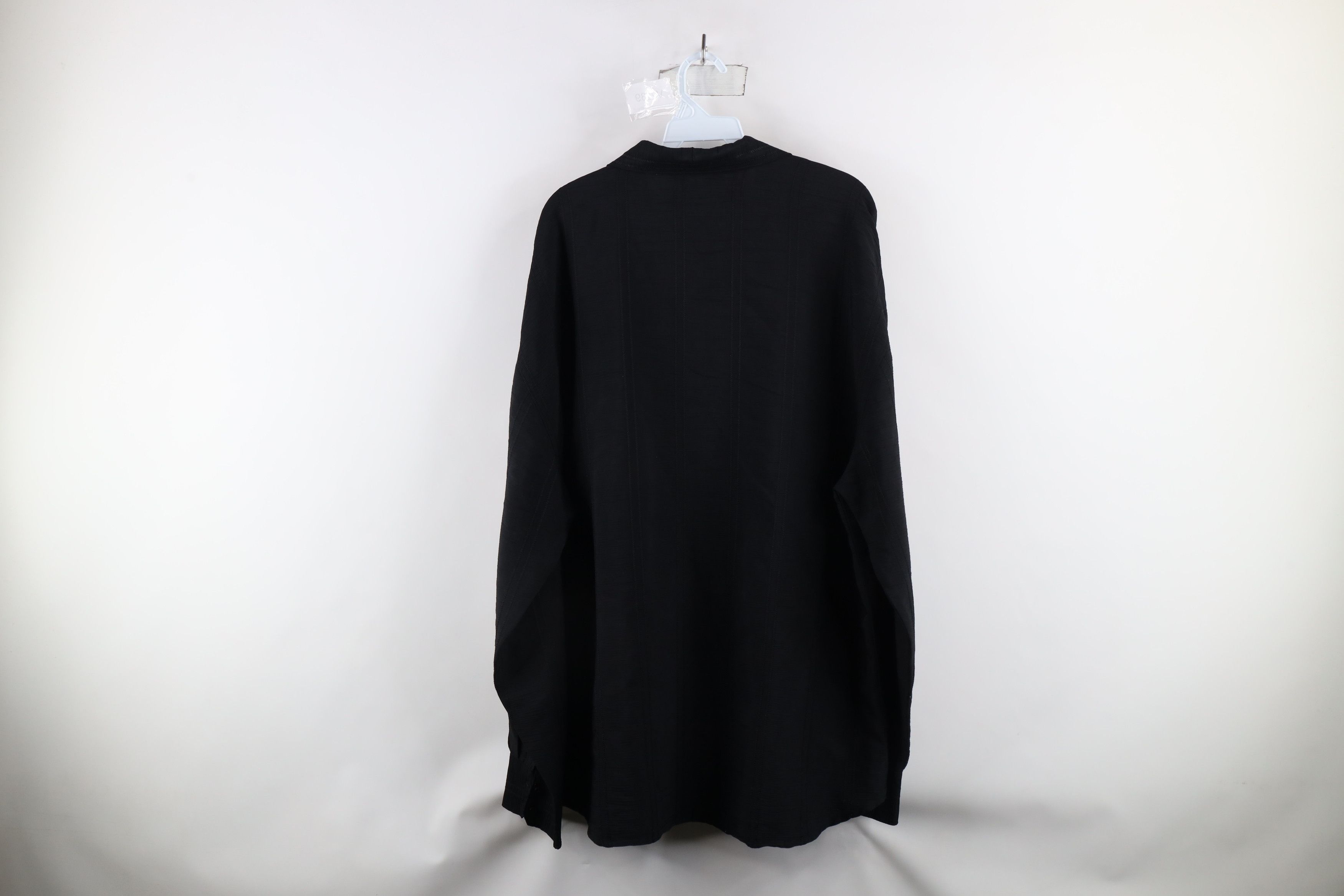 Vintage Vintage 90s Streetwear Striped Collared Button Shirt Black Size US XL / EU 56 / 4 - 8 Thumbnail