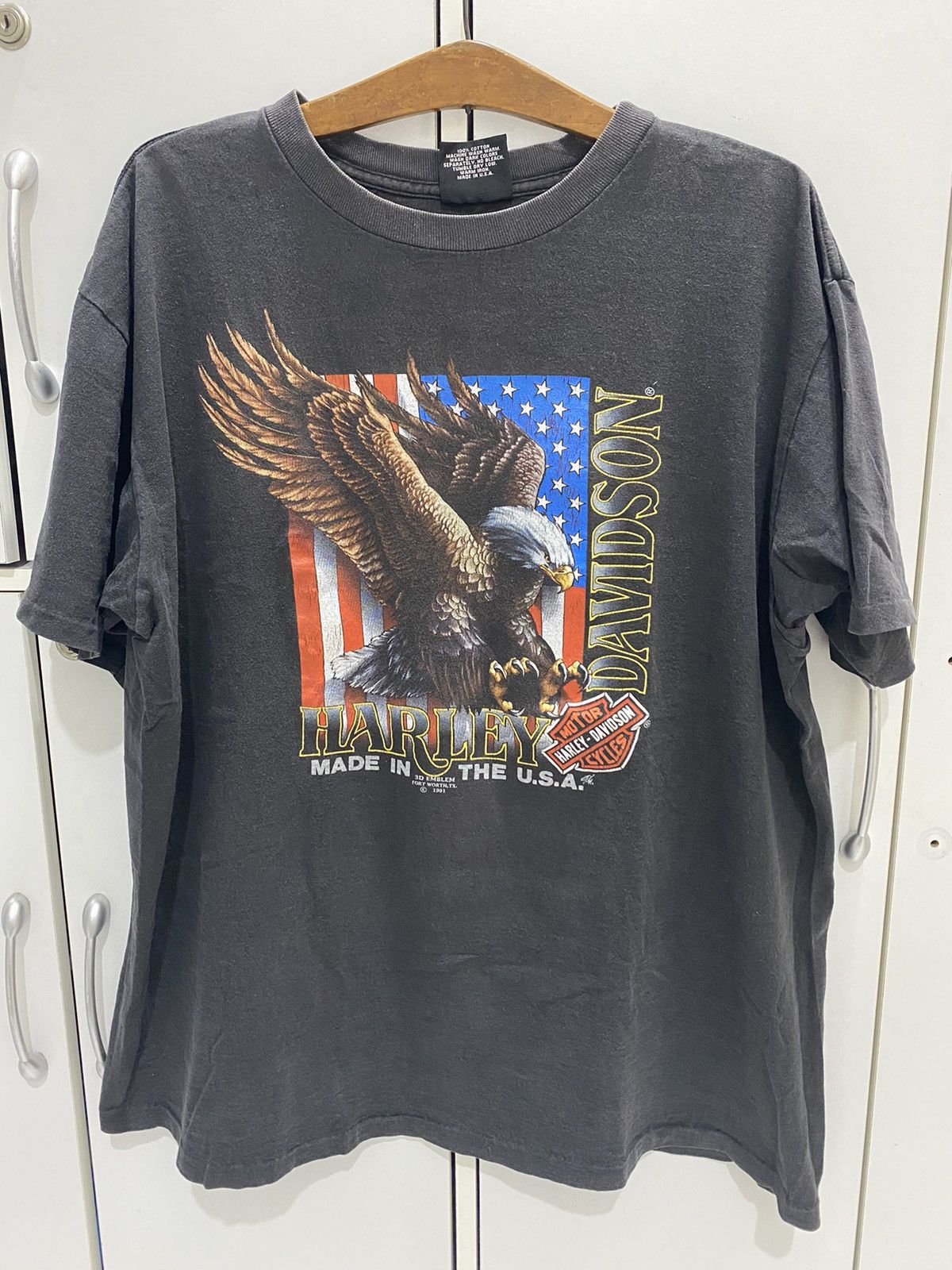 3*E様 Harley-Davidson 3d EMBLEM Vtg Harley Davidson 3D Emblem Vintage Long Sleeve Shirt