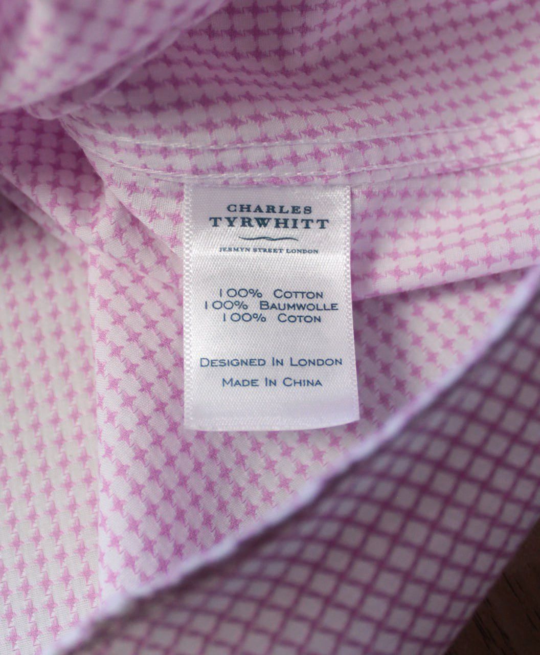 Charles Tyrwhitt 🔥 Charles Tyrwhitt Check Pink Button Up Long Sleeve Shirt Size US XL / EU 56 / 4 - 4 Thumbnail