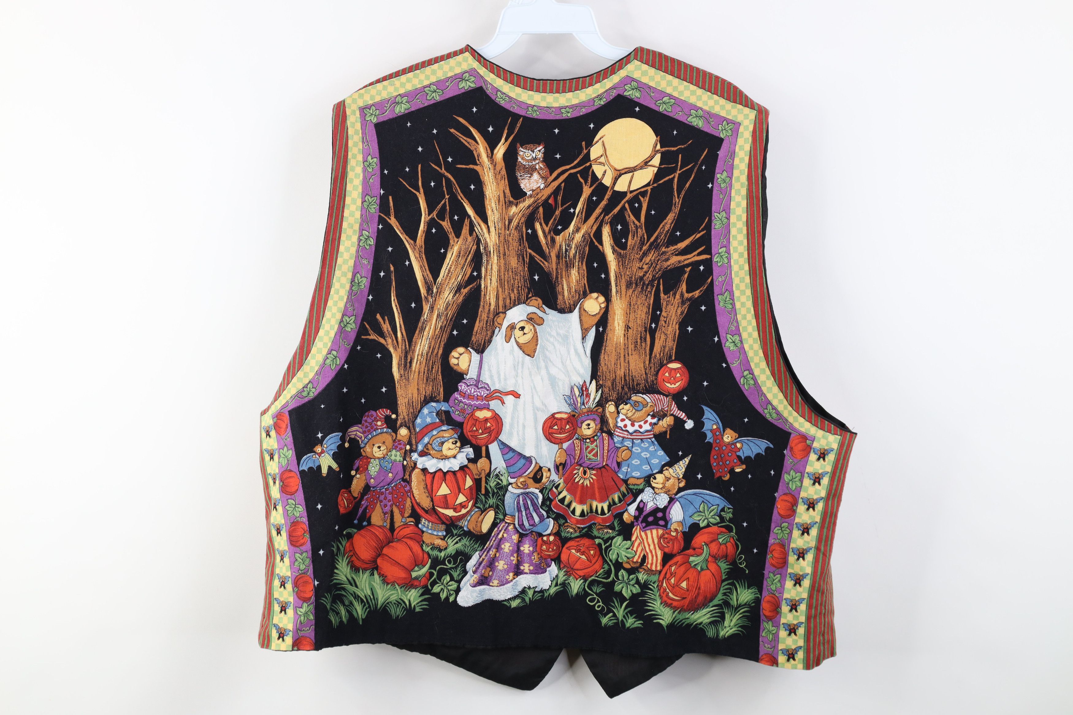Vintage Vintage 90s Streetwear Halloween Pumpkin Witch Vest Jacket Size XL / US 12-14 / IT 48-50 - 12 Thumbnail
