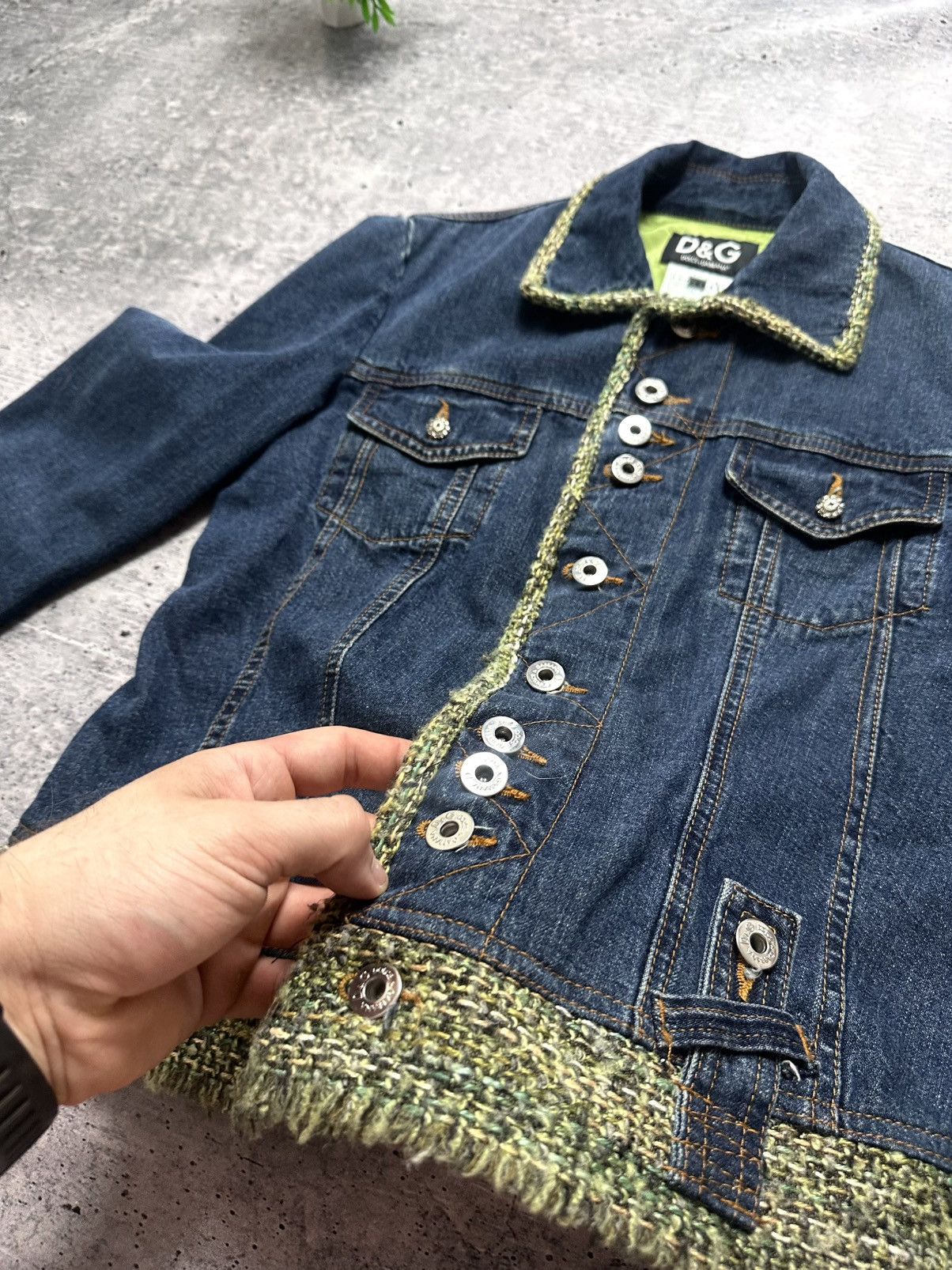 Dolce & Gabbana Vintage Dolce Gabbana Denim Wool Insert D&G Jacket Size XS / US 0-2 / IT 36-38 - 7 Thumbnail