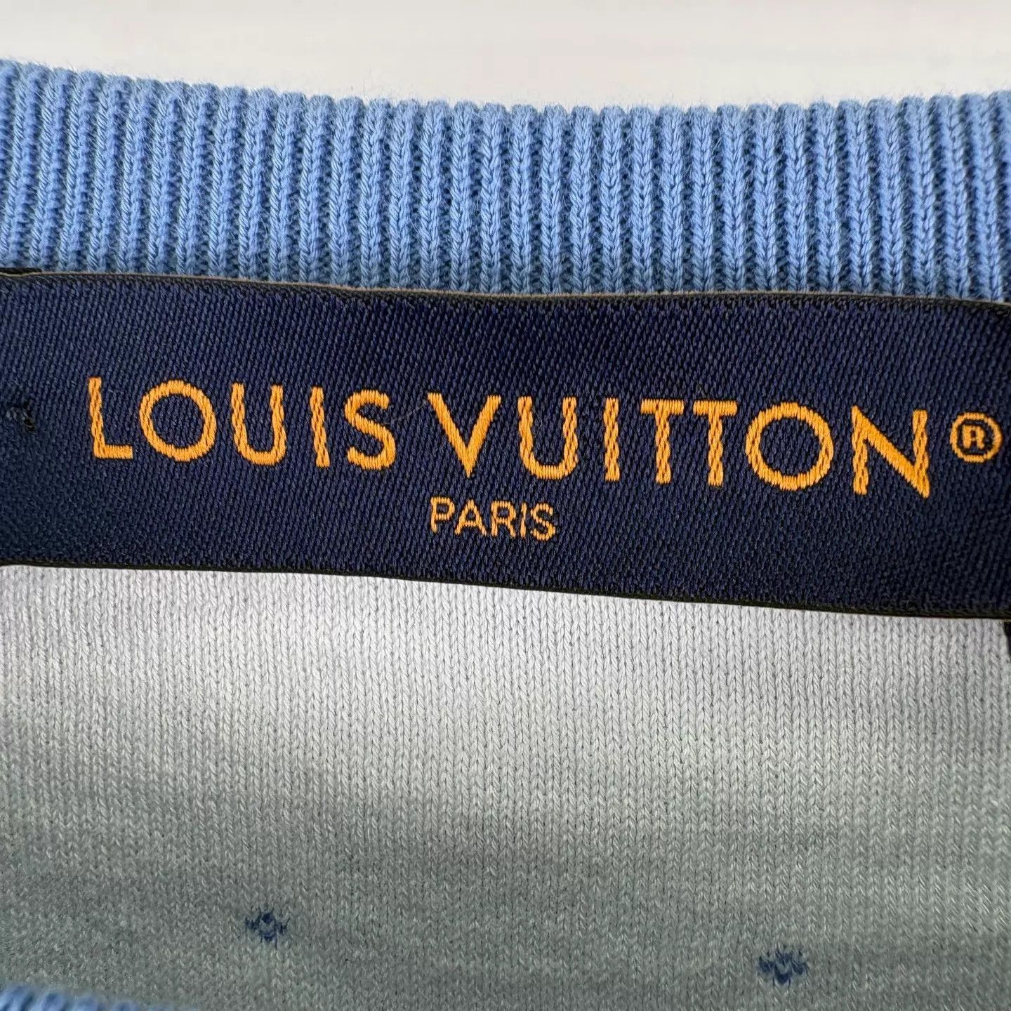 Louis Vuitton LV Blue Logo Knit Sweater M/L New With Tags 100% Cotton 7880 Size US L / EU 52-54 / 3 - 6 Thumbnail