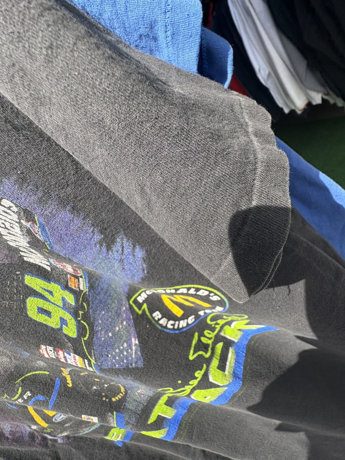 DC Comics × NASCAR × Vintage Vintage 1995 Bill Elliott NASCAR Batman McDonalds T-Shirt Size US XL / EU 56 / 4 - 6 Thumbnail