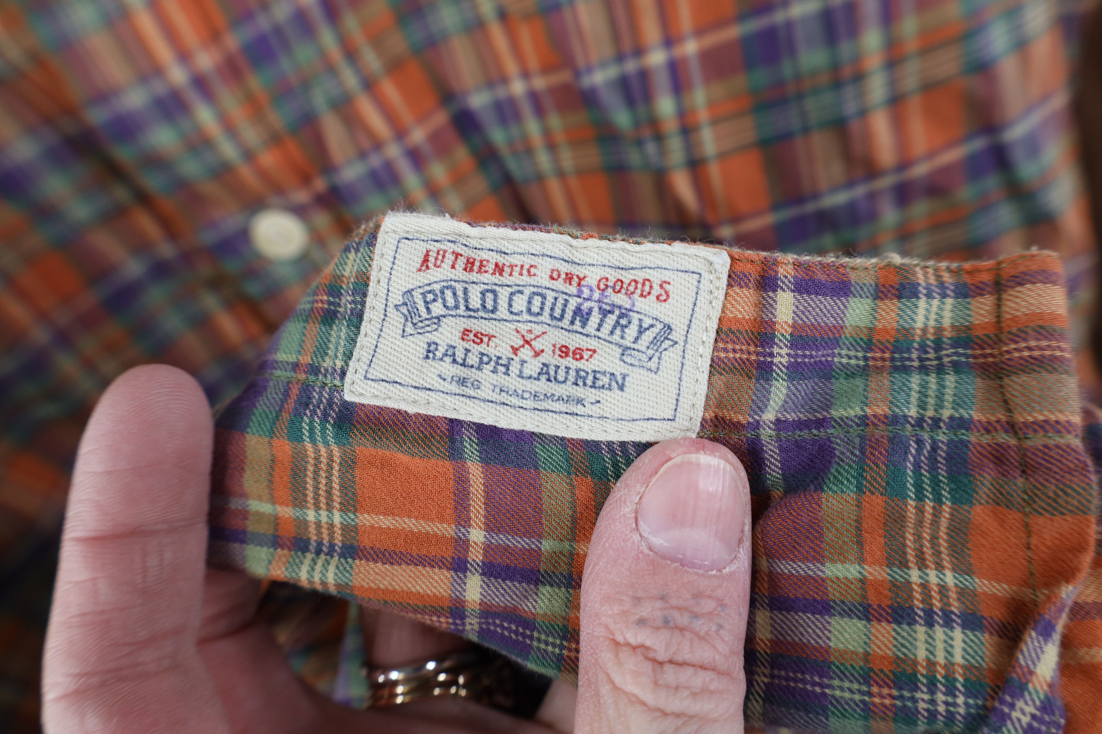Ralph Lauren Vintage 90s Ralph Lauren Flannel Elbow Patch Button Shirt Size US XL / EU 56 / 4 - 7 Thumbnail