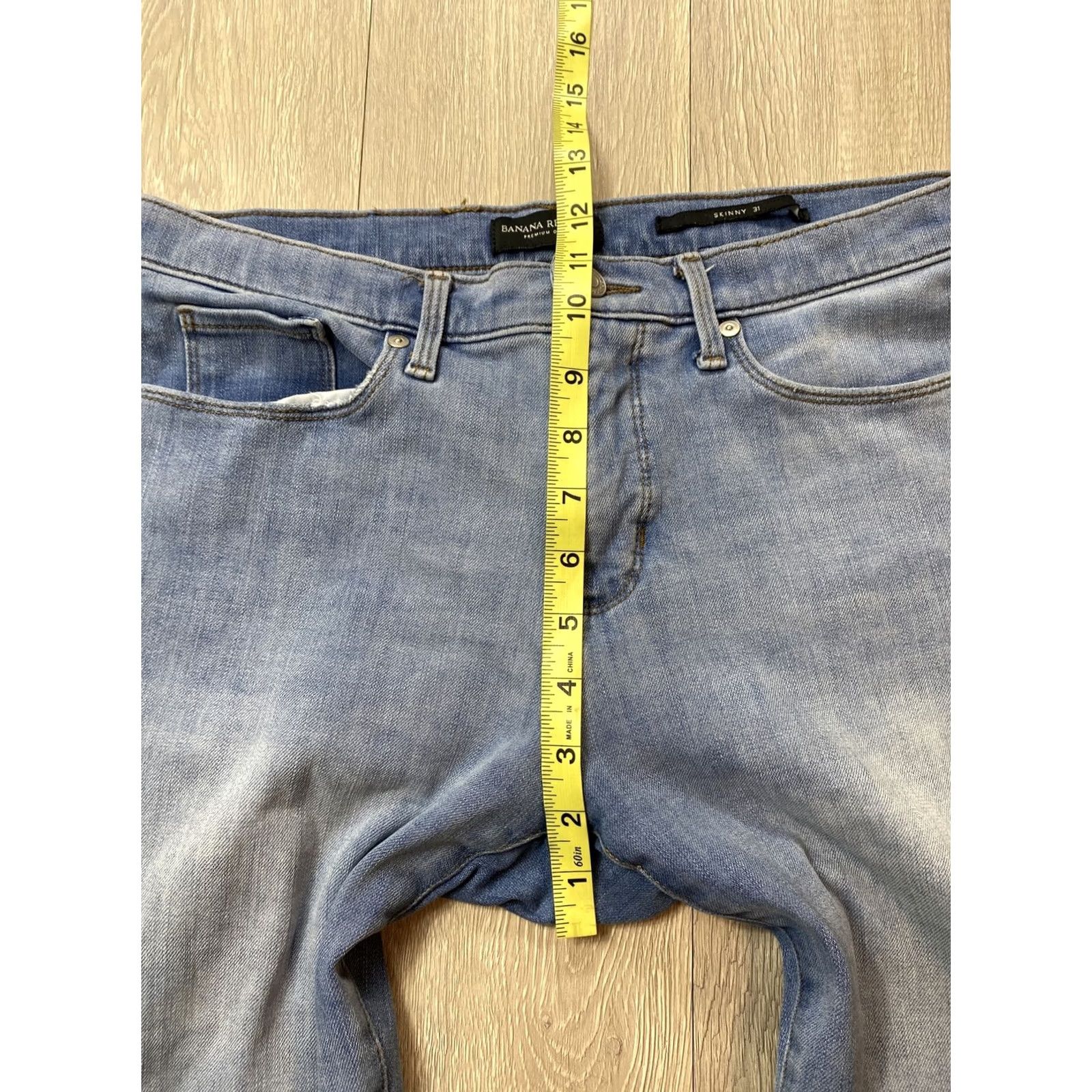 Banana Republic VINTAGE? No. Banana Republic Skinny Jeans Womens 31 Blue High Rise Crop Distressed denim 5-Pocket Stretch Raw Hem Girls? Size 24" / US 00 / IT 34 - 5 Thumbnail