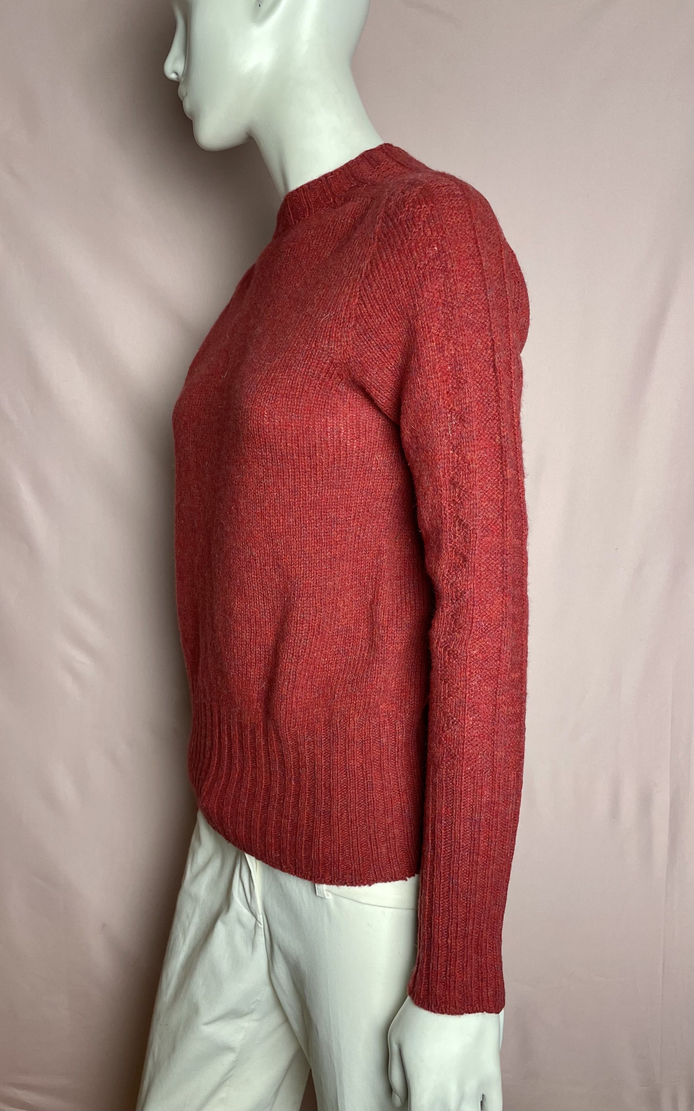 Harley of Scotland Harley of Scotland Wool Sweater Red Size M/L Size M / US 6-8 / IT 42-44 - 4 Thumbnail