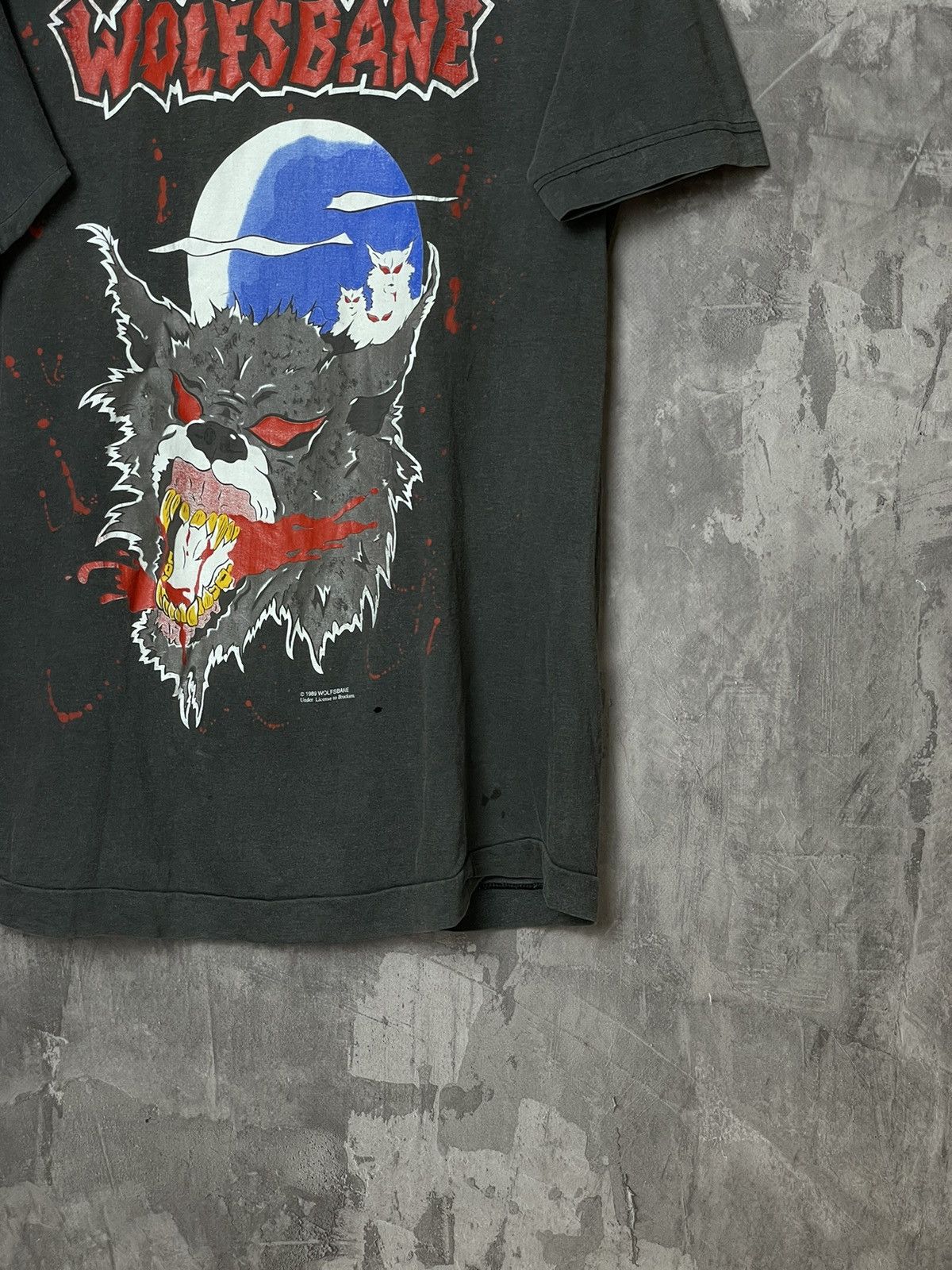 Band Tees × Vintage Vintage 1989 WOLFSBANE ROCK Band Live Fast Die Fast T shirt Size US S / EU 44-46 / 1 - 7 Thumbnail