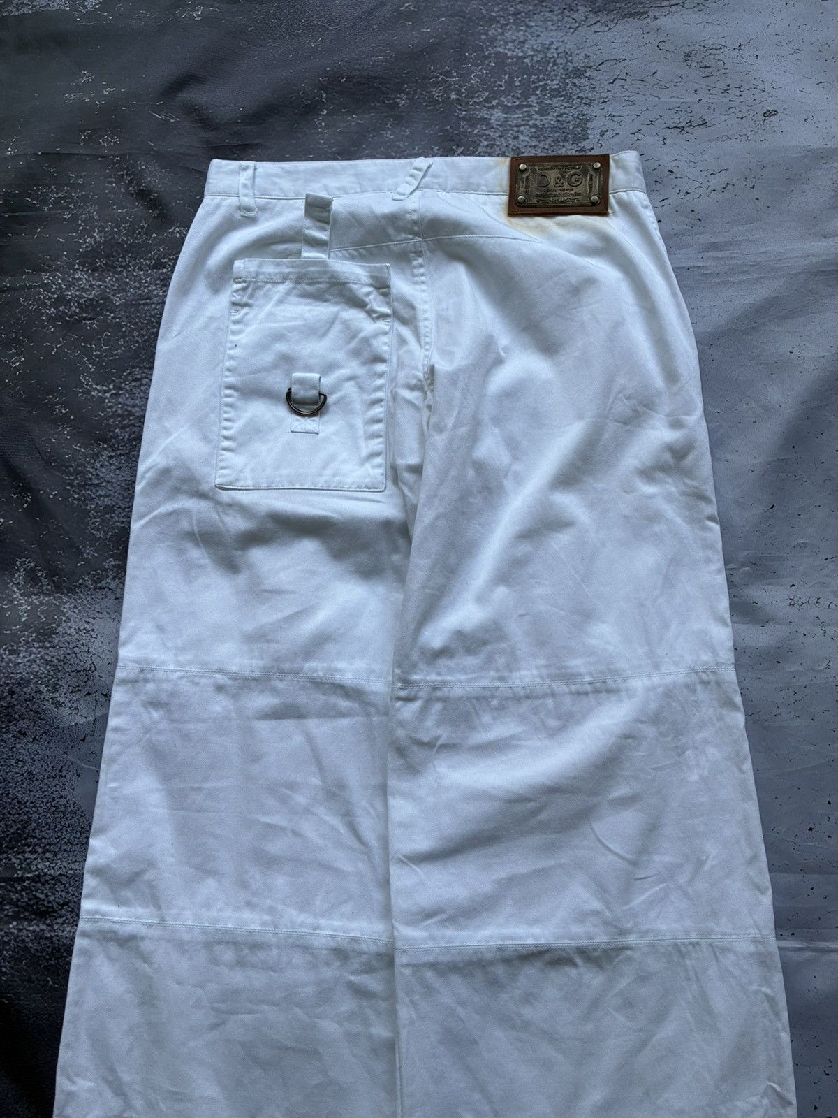 Dolce & Gabbana Dolce & Gabanna AW03 Multi zip White Cargo Pants Size US 33 - 8 Thumbnail
