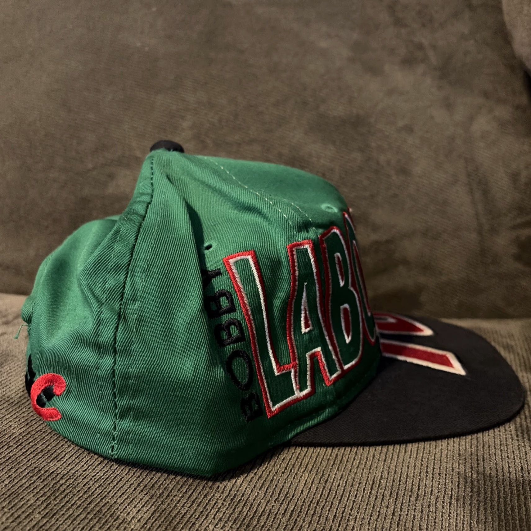 Chase Authentics VINTAGE Bobby Labonte Interstate Batteries Green SnapBack Hat NASCAR Racing Chase Authentics Men One Size Green Hats Mens Size ONE SIZE - 4 Thumbnail