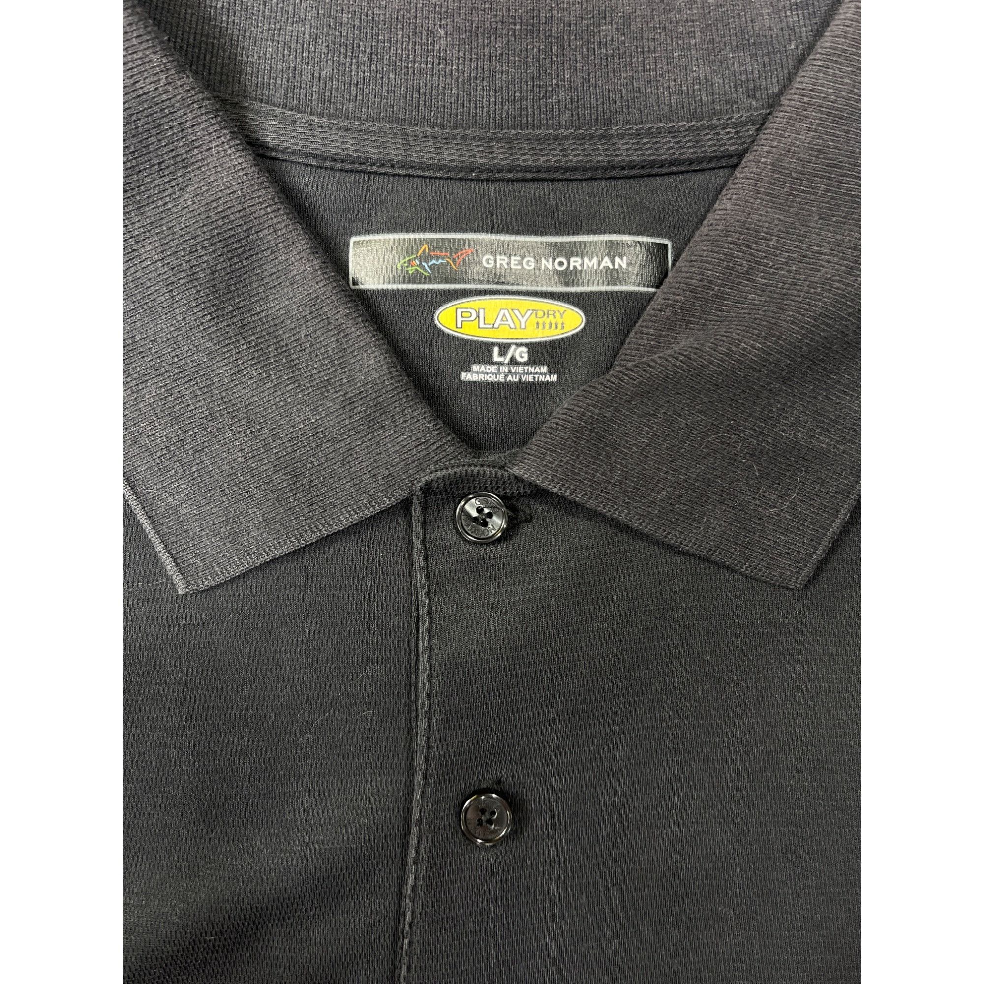 Greg Norman Greg Norman Mens Casual Black Polo Shirt Size L SKU 7113 Size US L / EU 52-54 / 3 - 3 Thumbnail