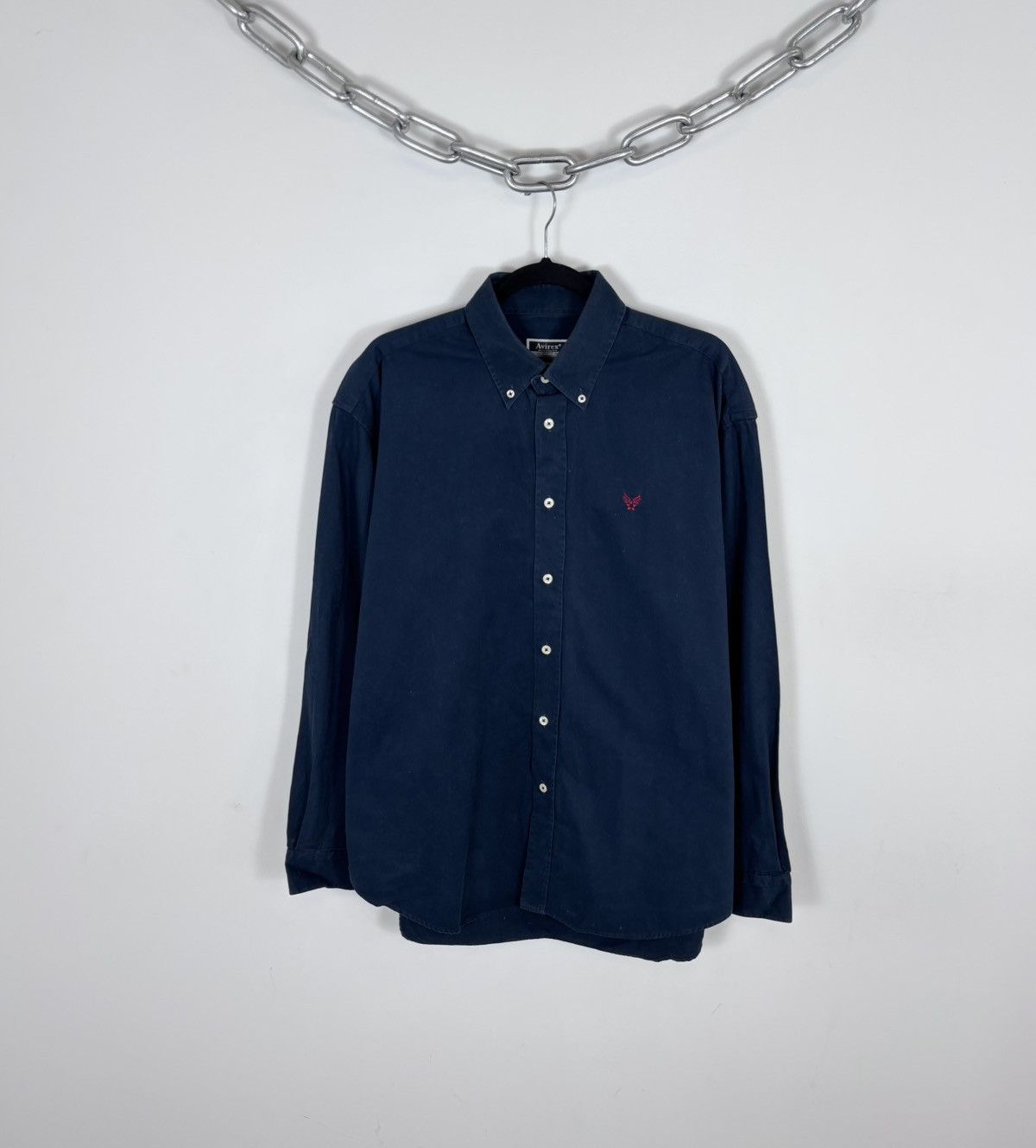 Avirex Vintage Avirex USA Men’s Navy Blue Long Sleeve Shirt Size US XL / EU 56 / 4 - 1 Thumbnail