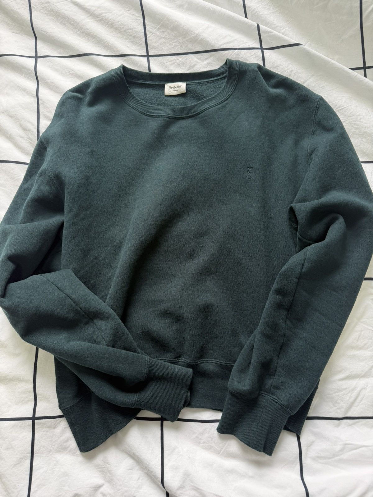 Yves Saint Laurent YSL Cassandre Logo Sweater Size US L / EU 52-54 / 3 - 1 Thumbnail