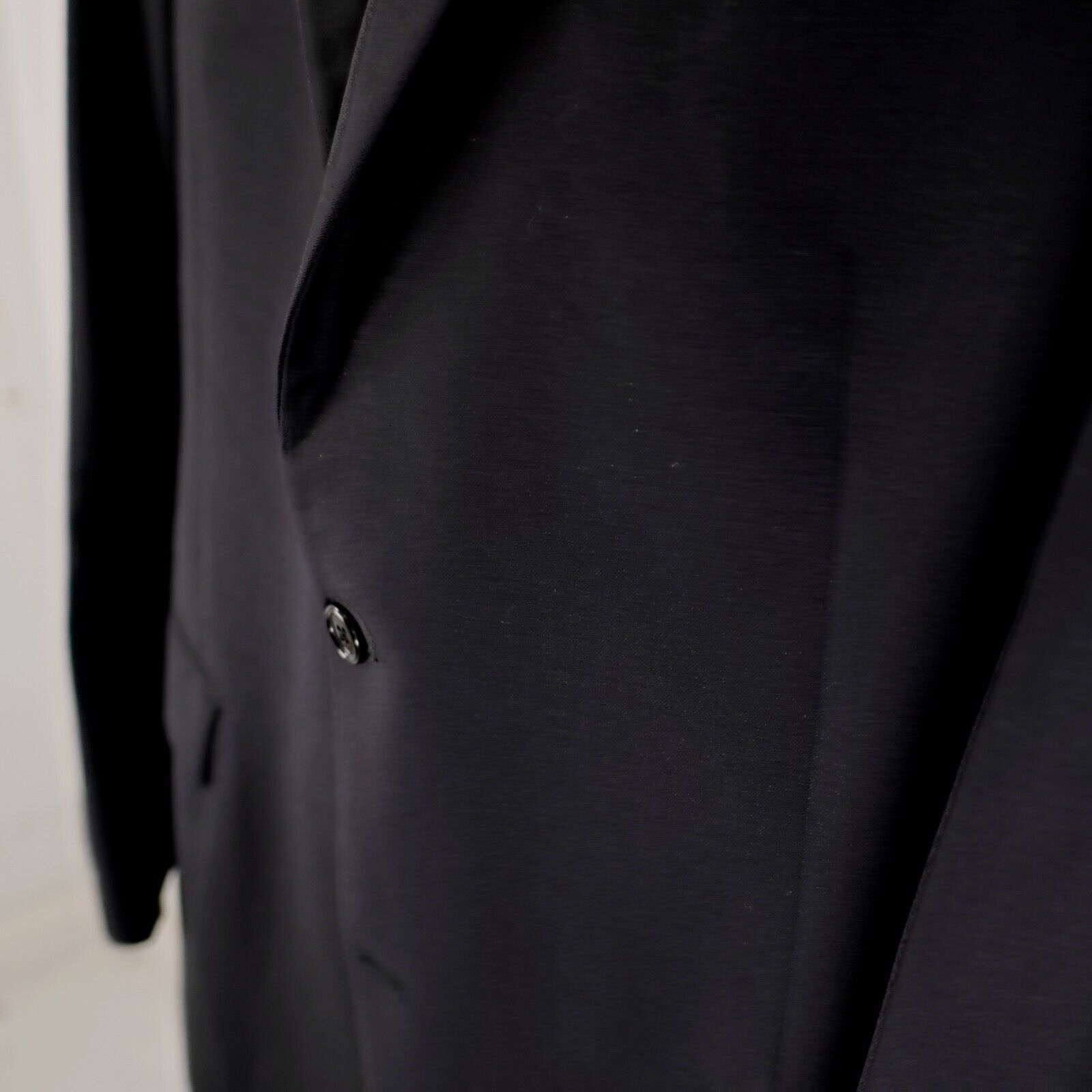 Hart Schaffner Marx Hart Schaffner Marx Wool Black 2 Button Blazer / Suit Jacket Size 44L - 4 Thumbnail
