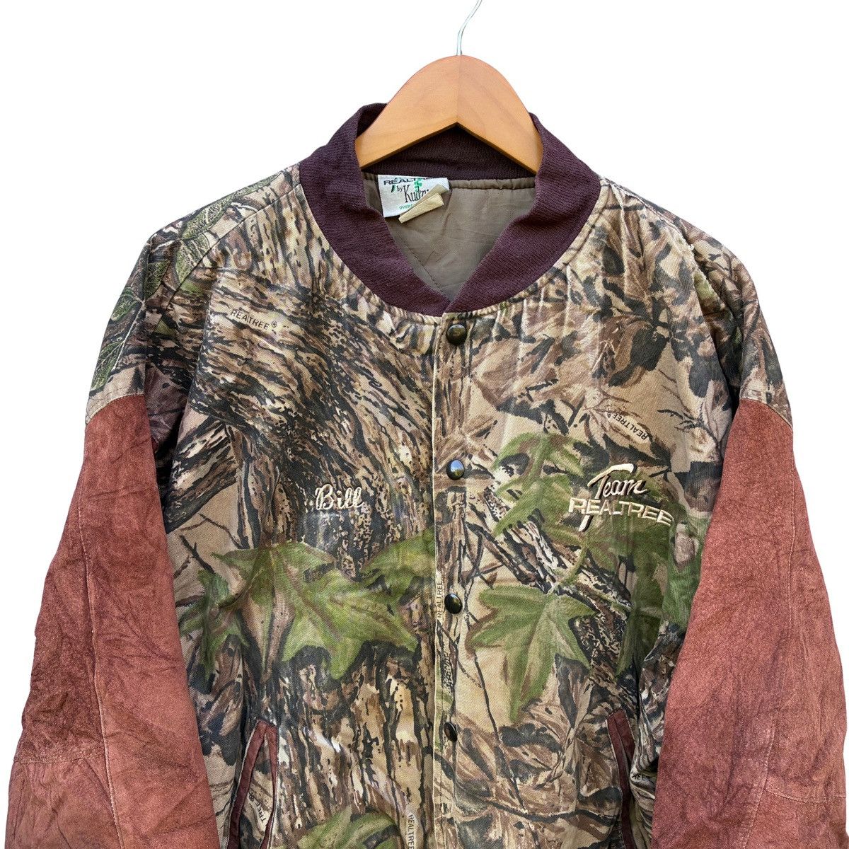 Realtree Realtree by Kudzu Camo Suede sleeves bomber Hunting Jacket Size US L / EU 52-54 / 3 - 3 Thumbnail