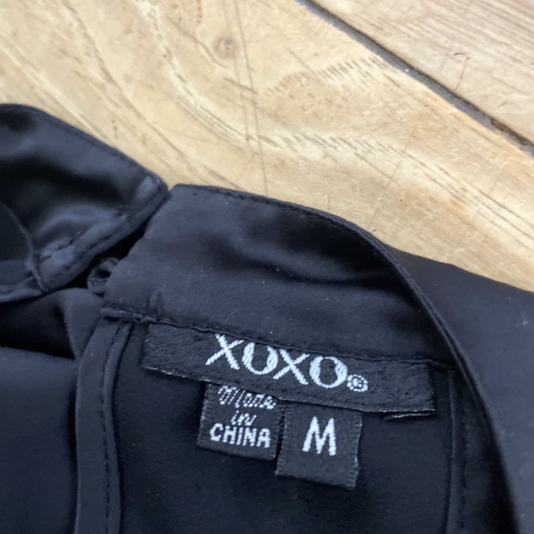 XOXO VINTAGE XOXO Blouse Shirt Women L Black Satin Sheer Ruffle Halter Top Fairy Grunge Romantic 90s Style Seasonal Black Womens Size L / US 10 / IT 46 - 7 Thumbnail