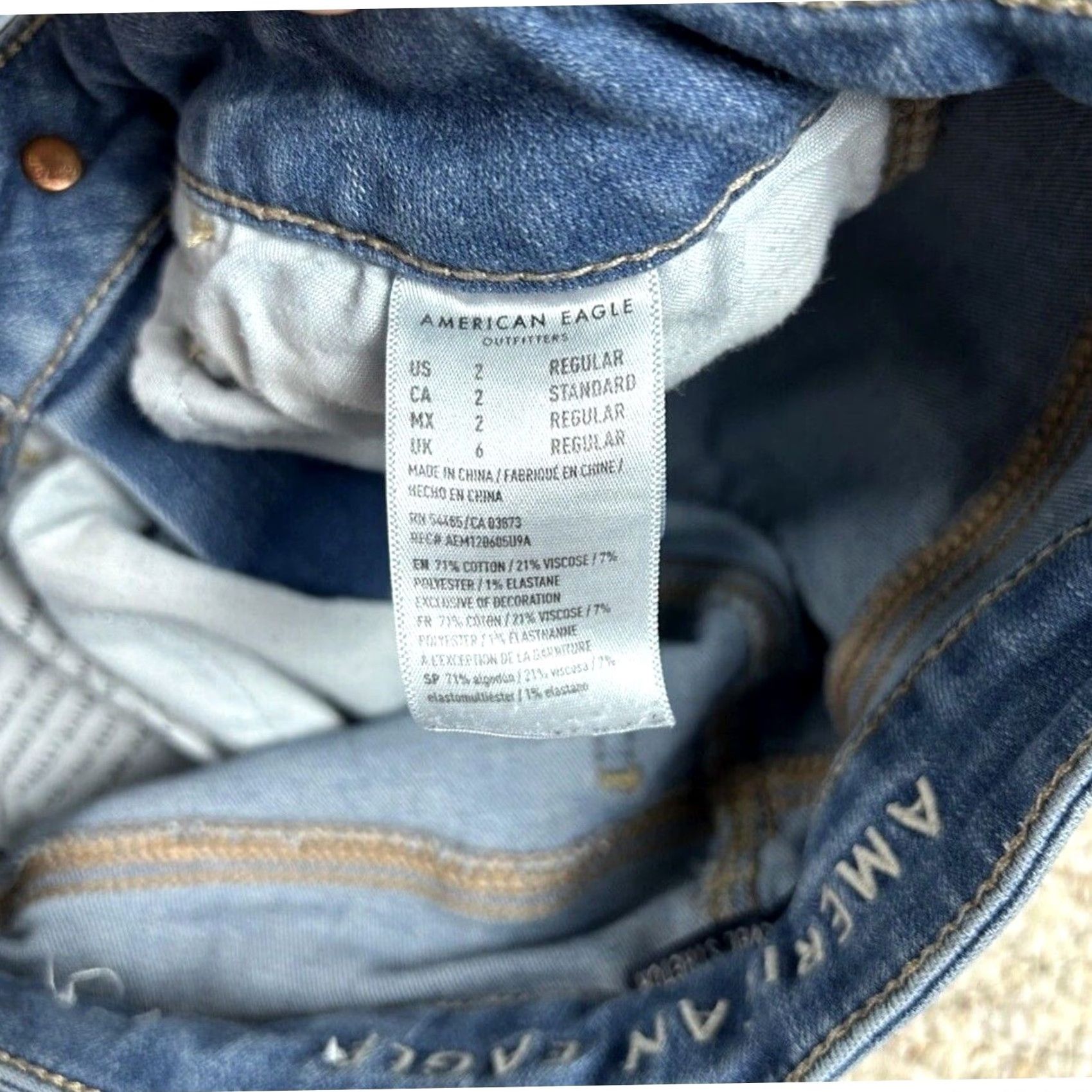 American Eagle Outfitters American Eagle Jeans Womens Size 2 Regular Next Level Stretch Skinny Blue Denim Size 26" / US 2 / IT 38 - 4 Thumbnail