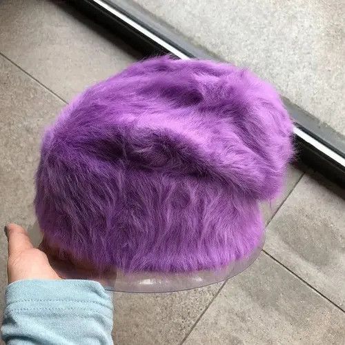 Other Fluffy Knitted Rabbit Fur Beanie Size ONE SIZE - 4 Thumbnail