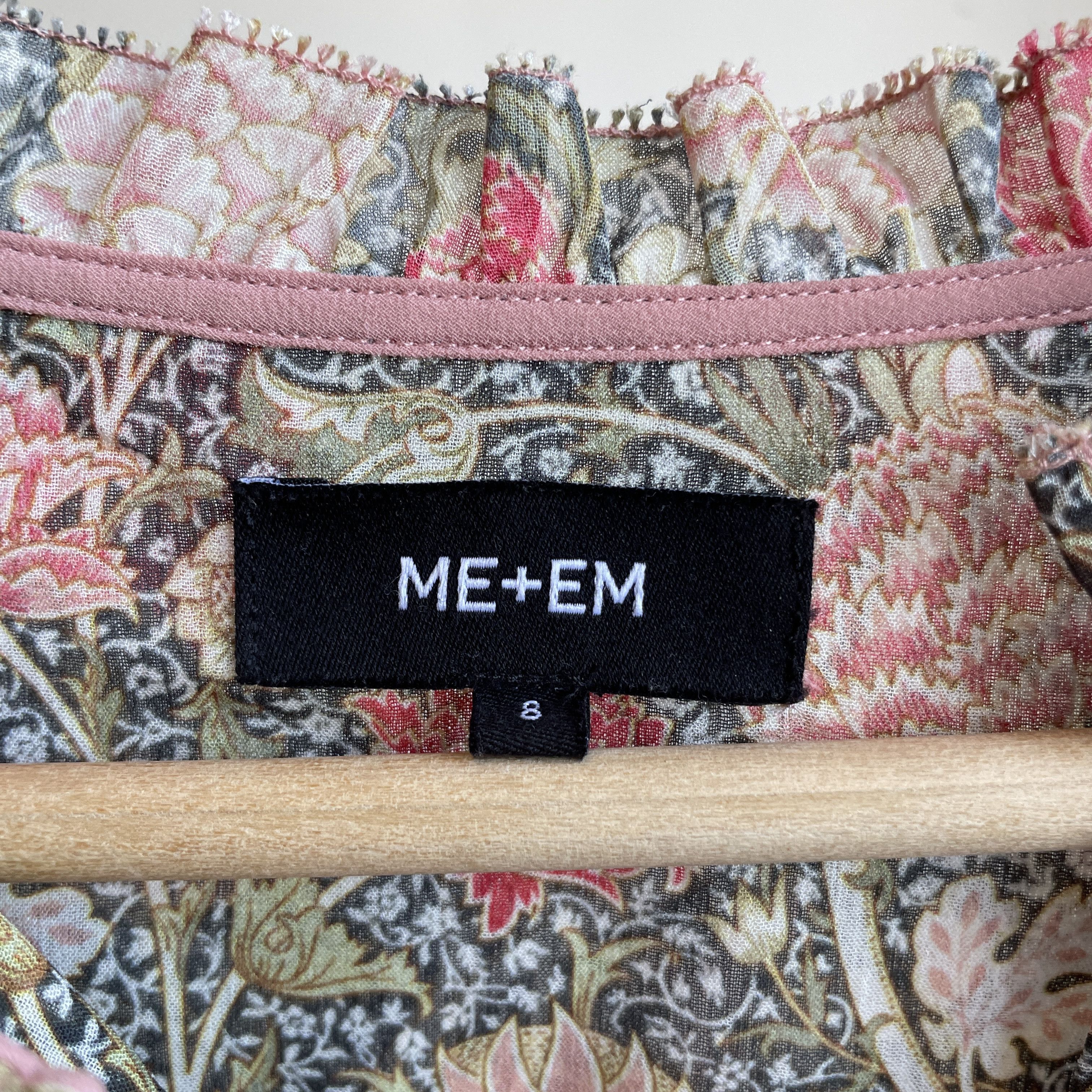 ME+EM Me+Em Floral Meadow Long Sleeve Blouse Size UK 8 Size S / US 4 / IT 40 - 7 Thumbnail