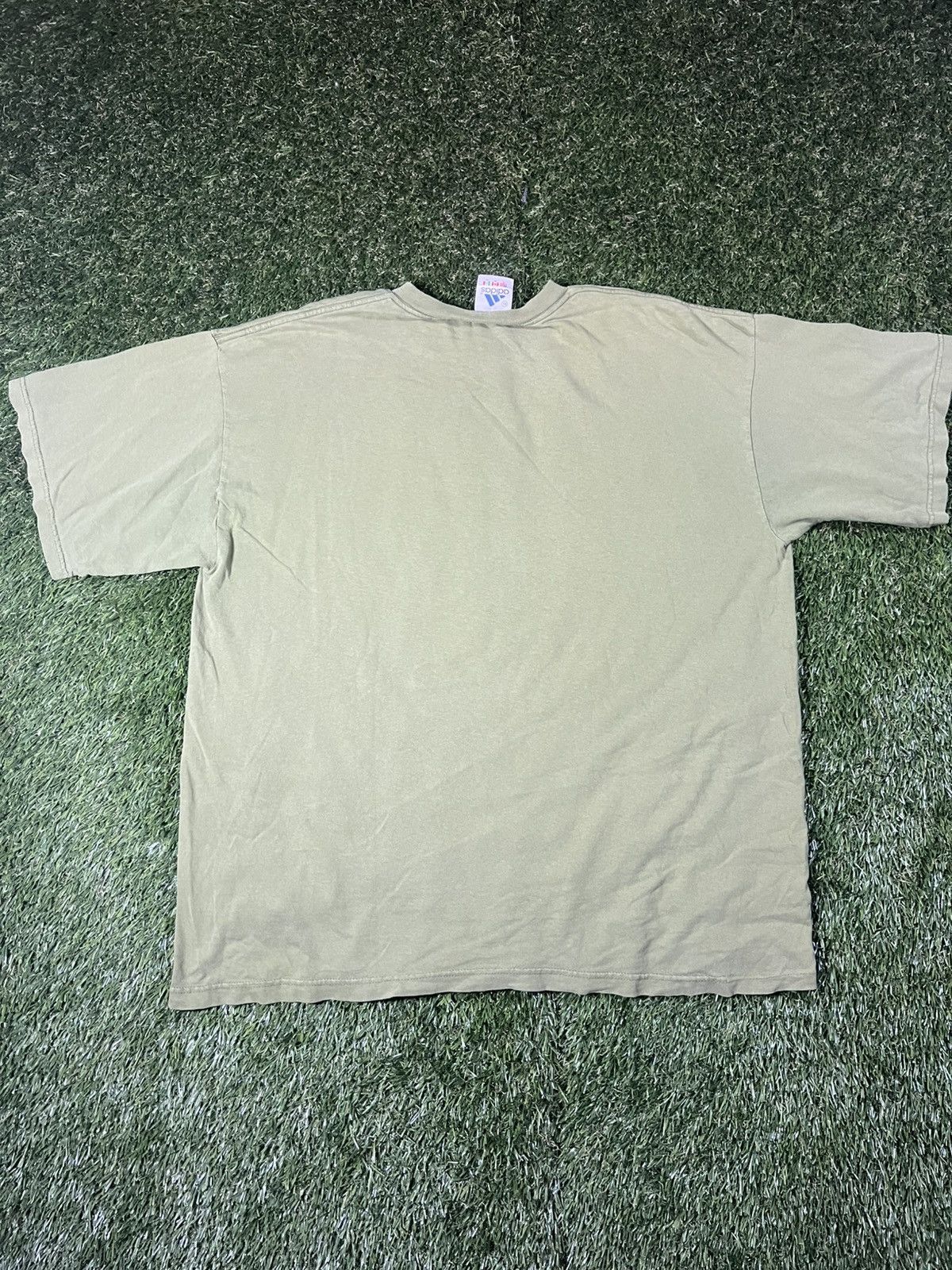 Adidas Vintage Y2K Distressed Olive Green Baggy Adidas Sports Tee Size US XL / EU 56 / 4 - 3 Thumbnail