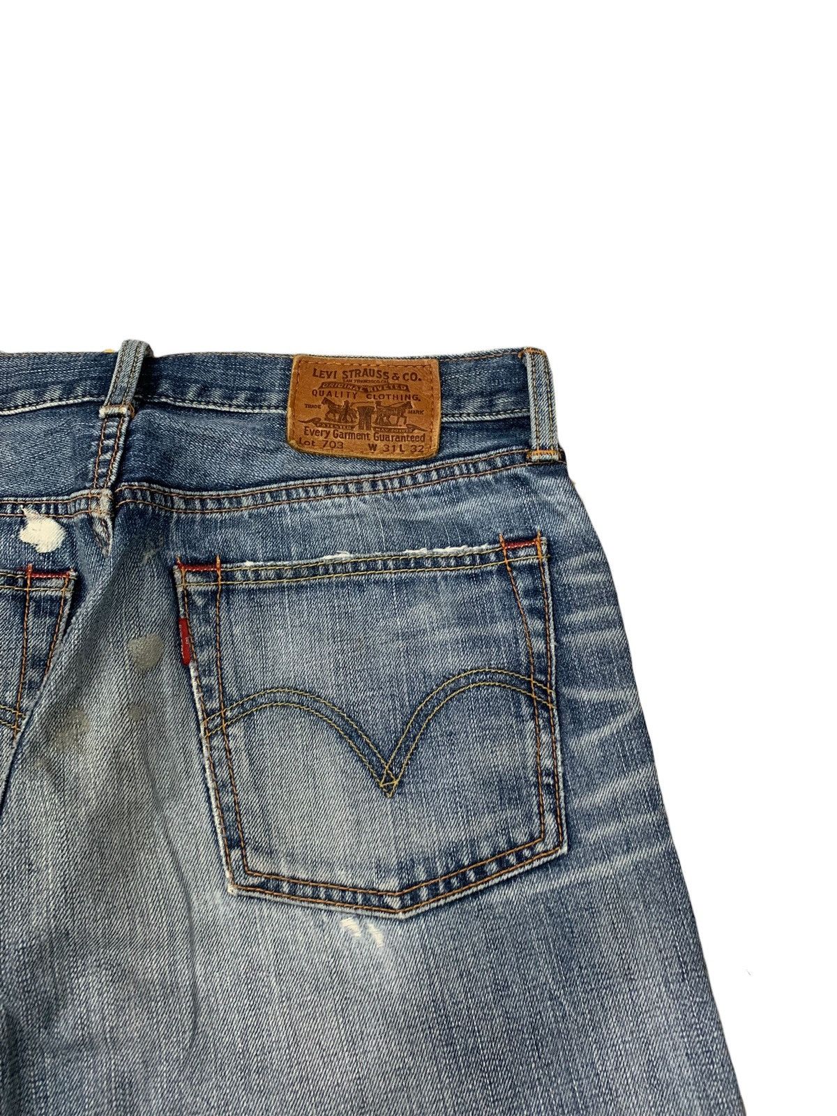 Levi's Levis 703 Distressed Paint Marks Denim Pants (AB36) Size US 30 / EU 46 - 15 Thumbnail