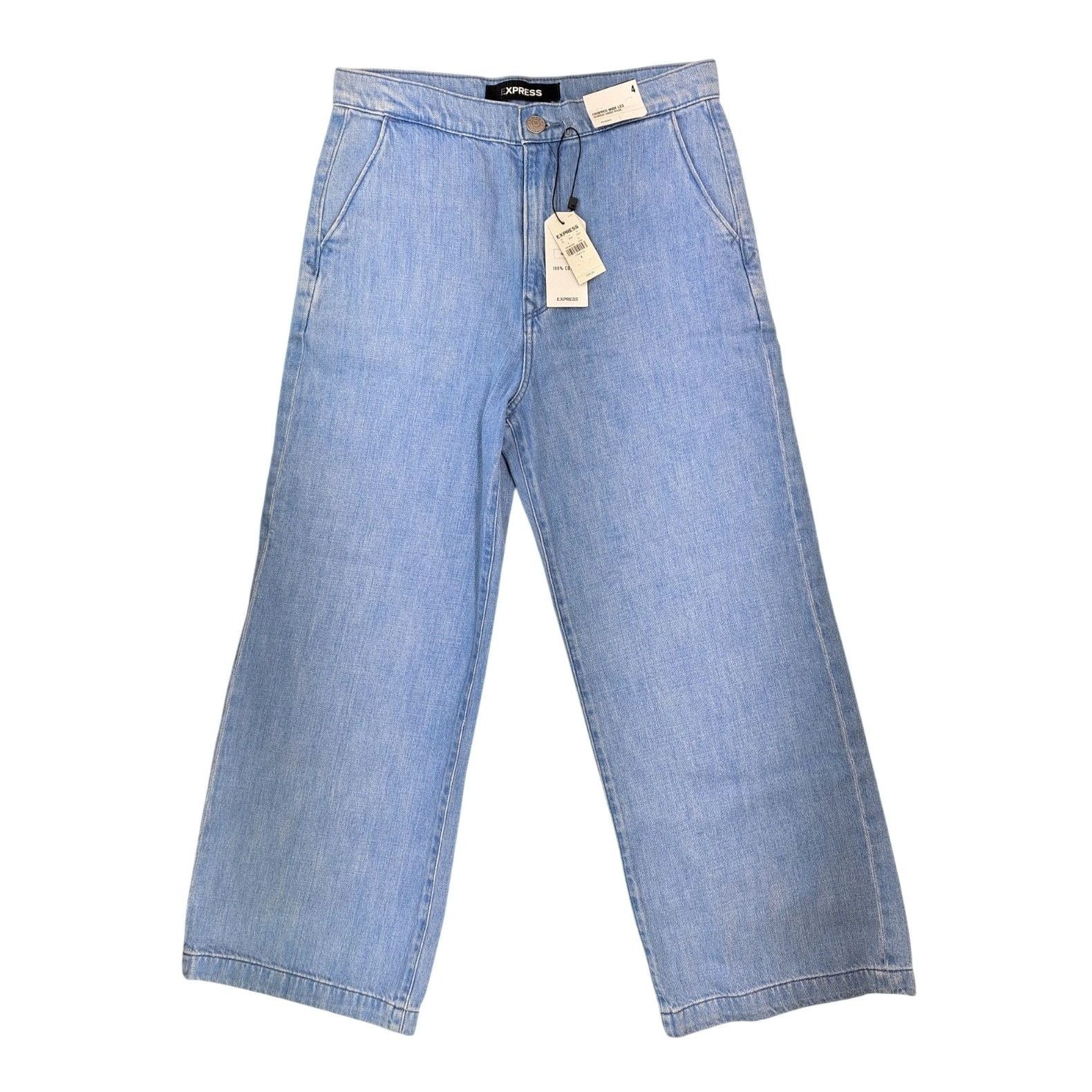 Express Express Cropped Wide Leg Super High Rise Jeans Women Size 4 Size 27" / US 4 / IT 40 - 1 Thumbnail
