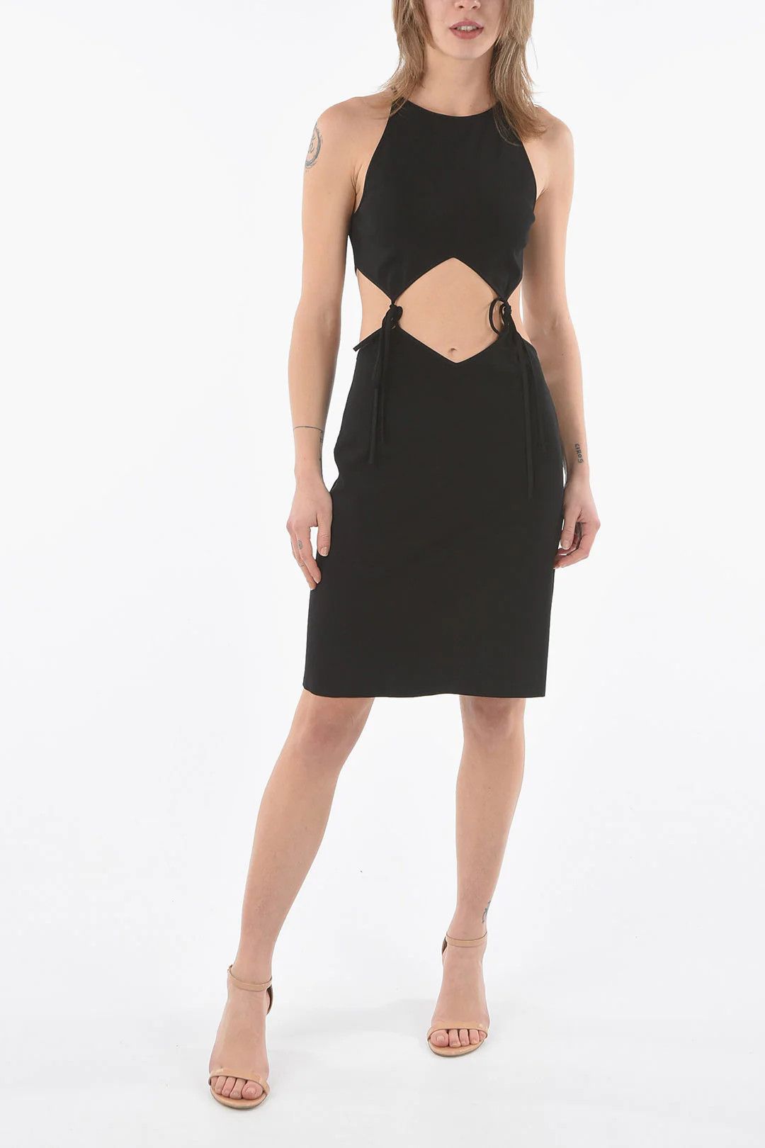 Bottega Veneta og1mm0426 Mini Dress in Black Size M / US 6-8 / IT 42-44 - 1 Thumbnail