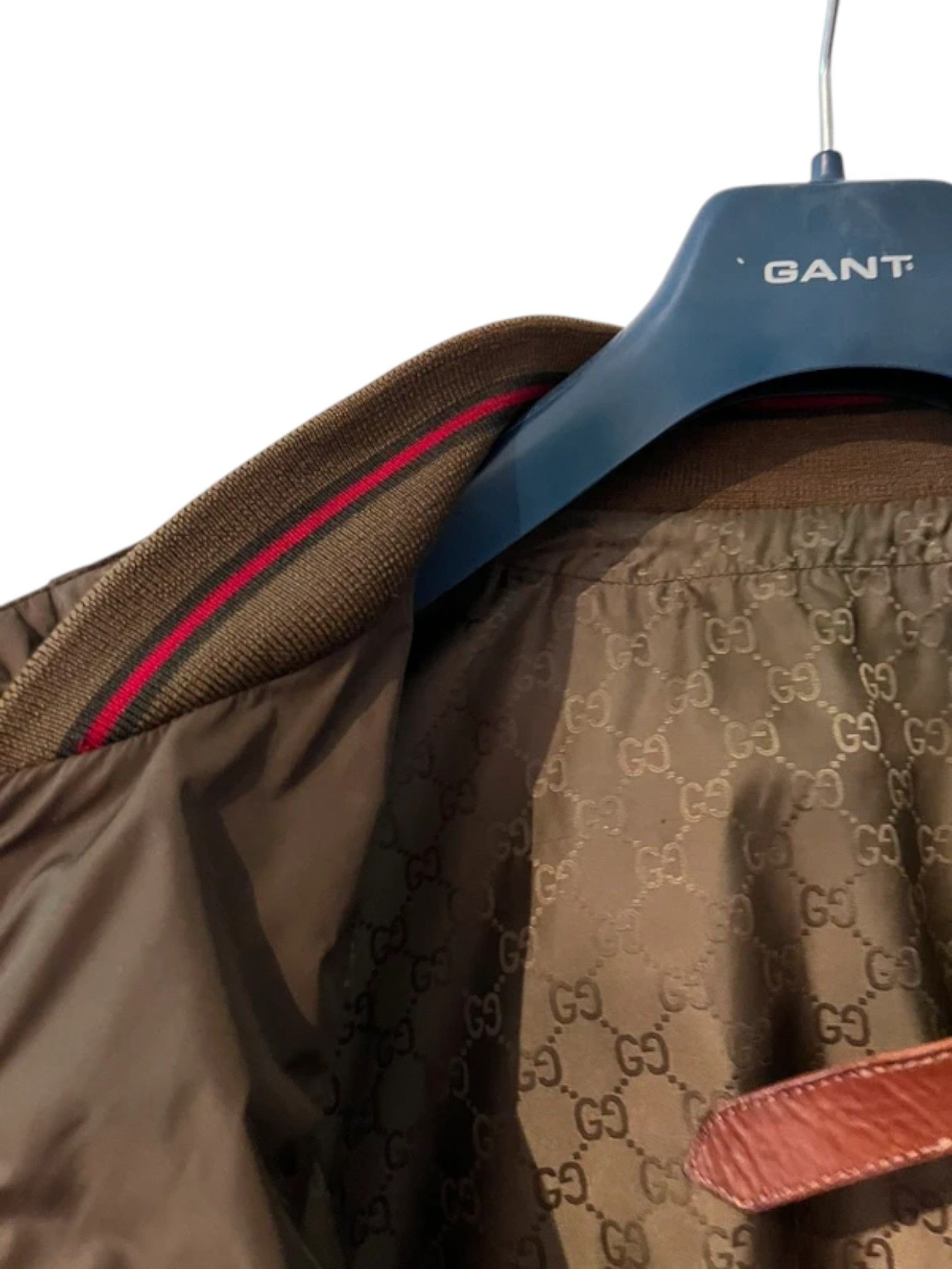 Gucci Gucci Bomber Jacket – Leather Sleeve Panels – GG Lining 48 Size US M / EU 48-50 / 2 - 10 Thumbnail
