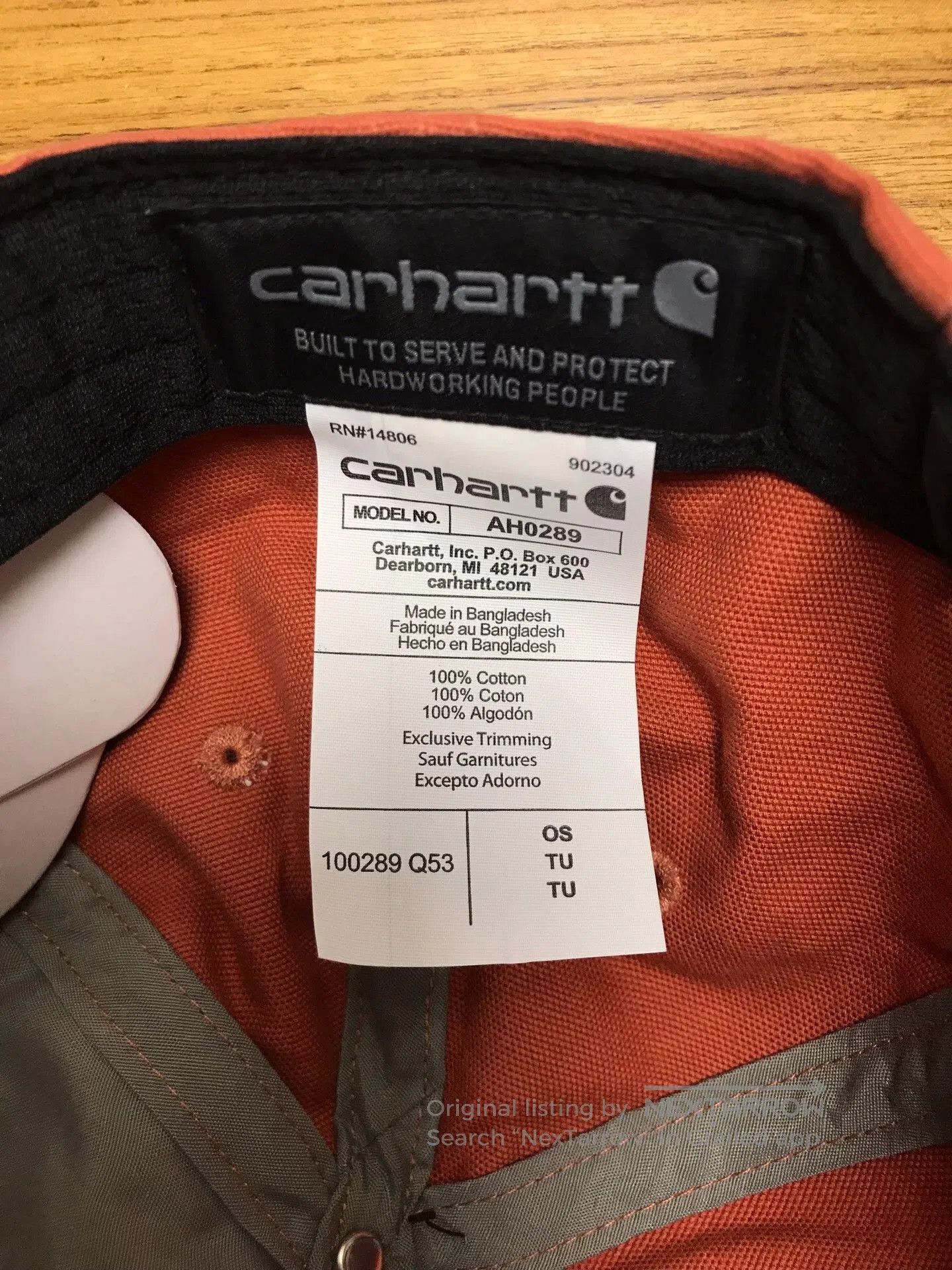 Carhartt Carhartt 100289 Q53 Clay Red Baseball Cap. Size ONE SIZE - 8 Thumbnail