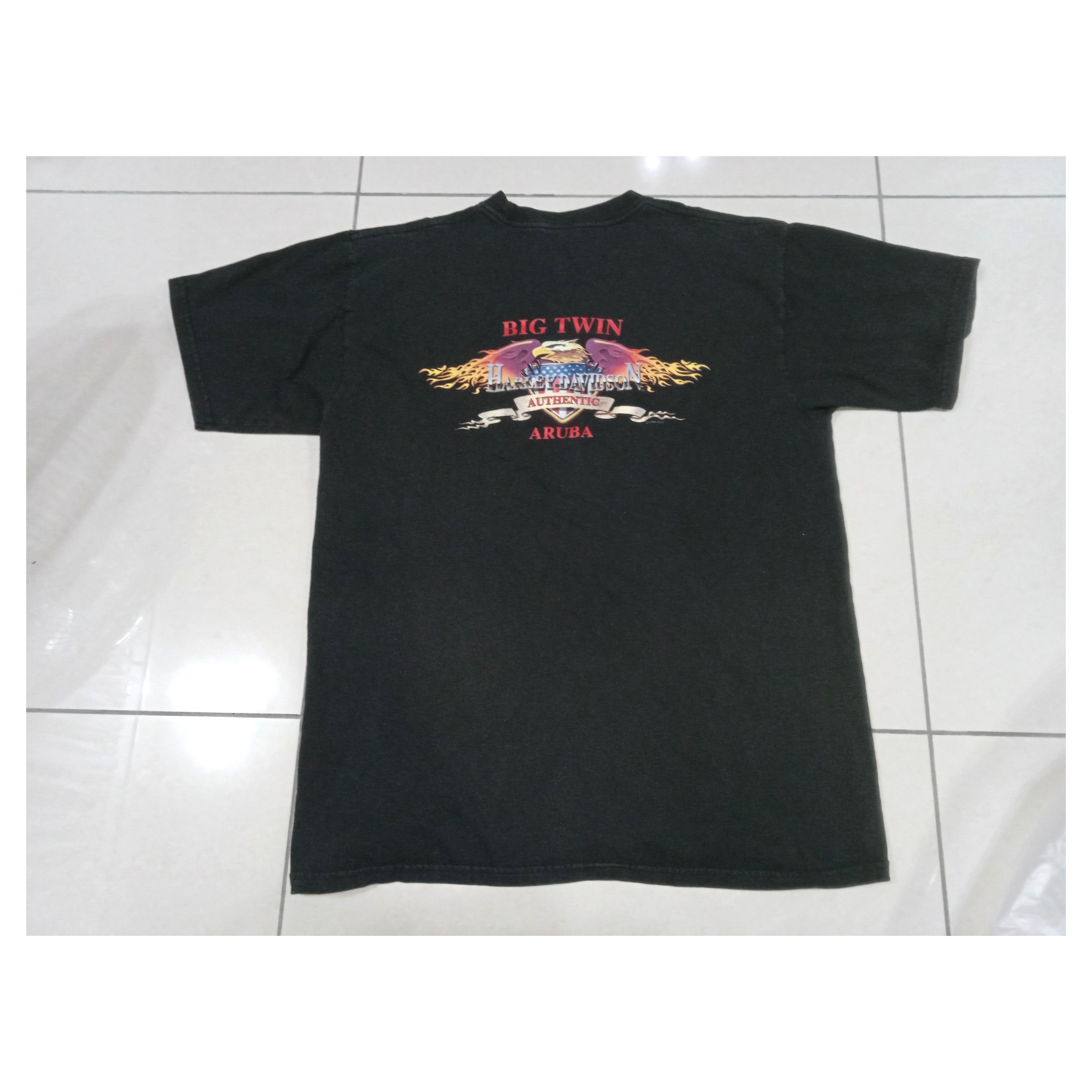 Harley Davidson Vintage 2000s Harley Davidson Flame 2003 T Shirt Size US M / EU 48-50 / 2 - 2 Thumbnail