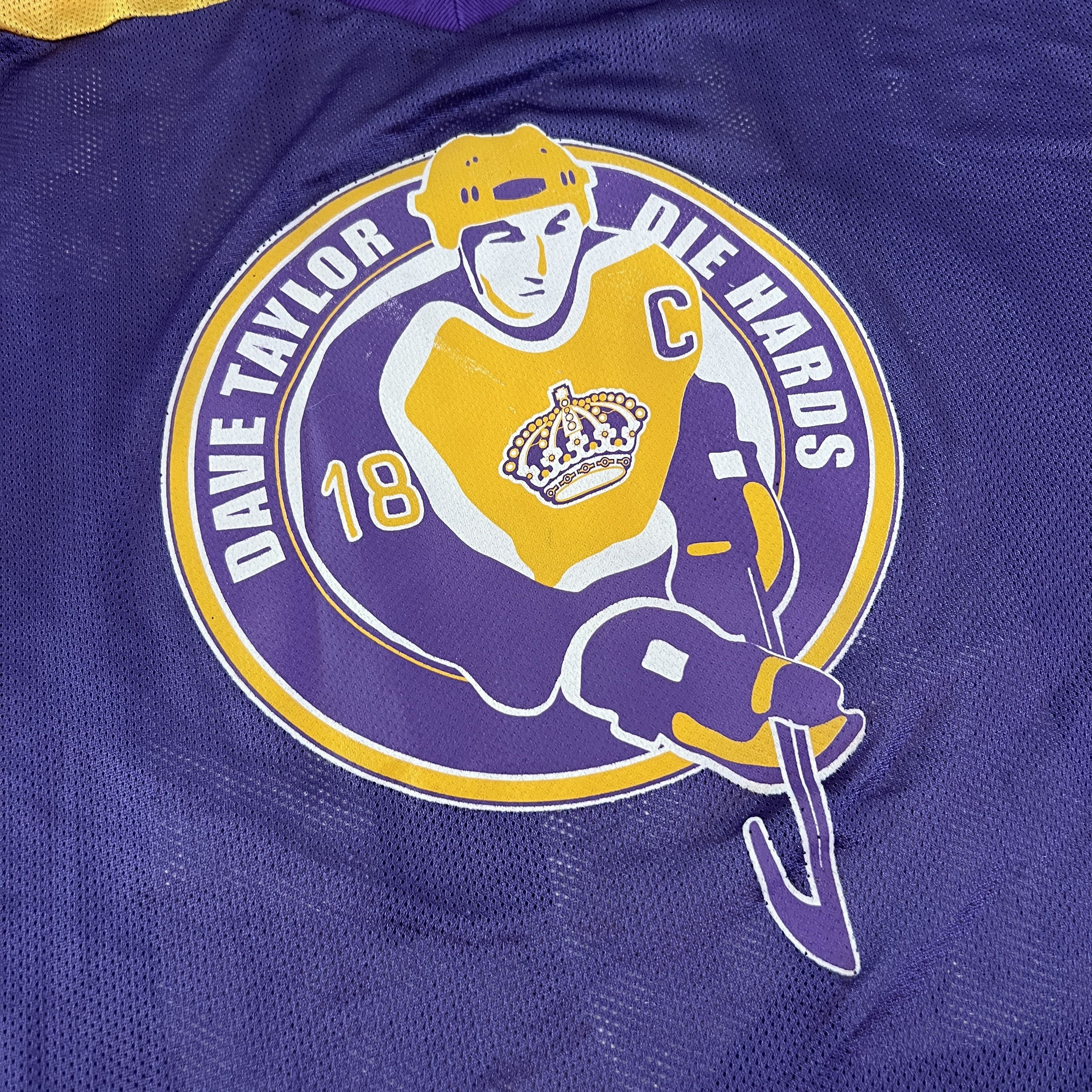 NHL Los Angeles Kings Vintage 80s Dave Taylor Die Hards USA Made Size US L / EU 52-54 / 3 - 3 Thumbnail