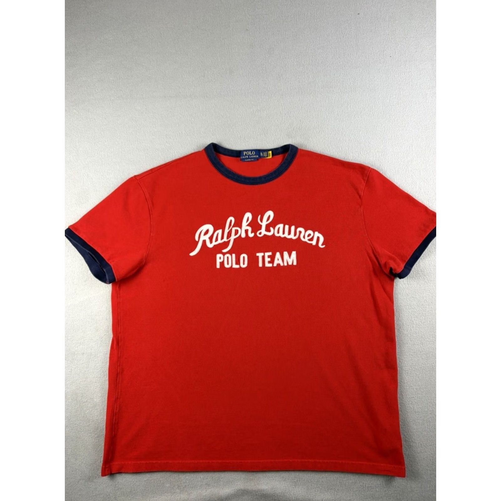 Ralph Lauren Ralph Lauren Polo Shirt Men XL Red Cotton Embroidered Polo Team Stitch Crew Neck Short Sleeve Size US XL / EU 56 / 4 - 2 Thumbnail