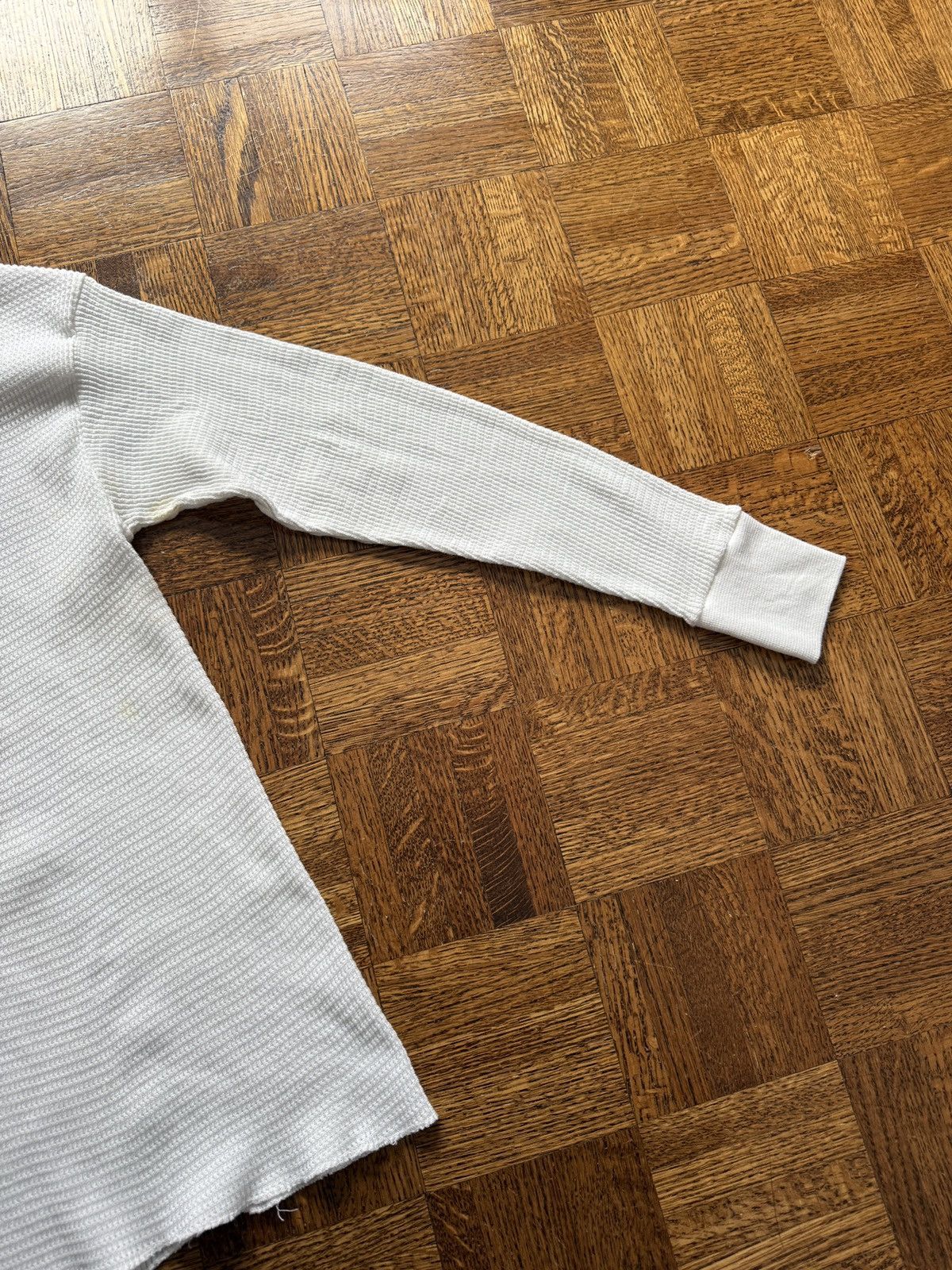 Vintage Vintage 80s Waffle Knit Thermal Blank Shirt Size US M / EU 48-50 / 2 - 4 Thumbnail