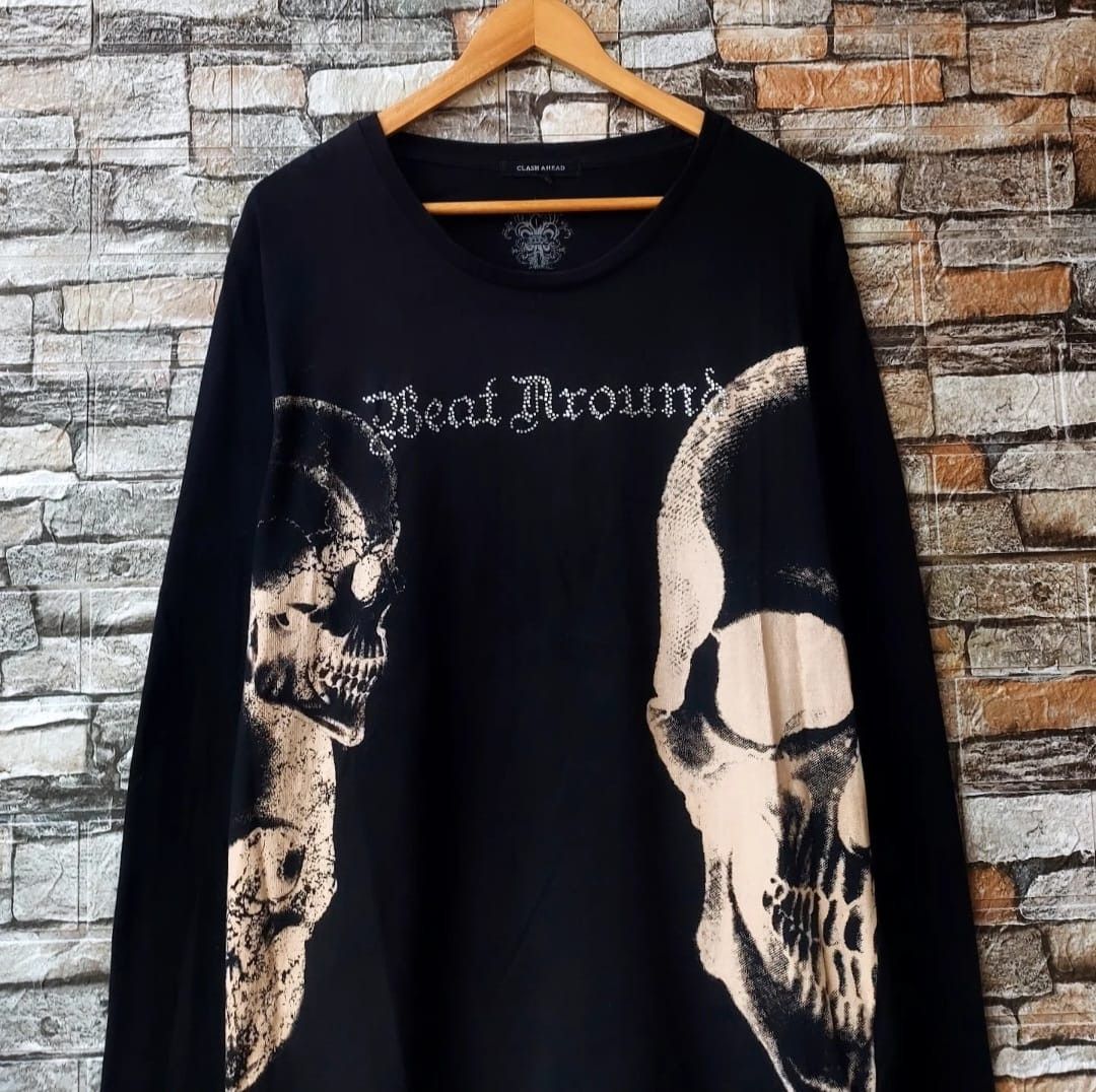 Clash Ahead Japanese Brand Clash Ahead Head Skull Skeleton Long Sleeve Size US L / EU 52-54 / 3 - 2 Thumbnail