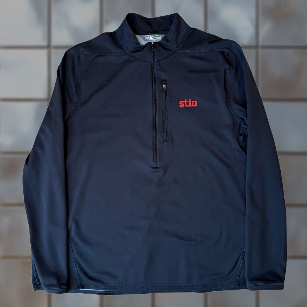 Vintage Stio Fremont Stretch Fleece Half Zip Pullover Large Black Lightweight Outerwear Jacket Size US L / EU 52-54 / 3 - 1 Thumbnail