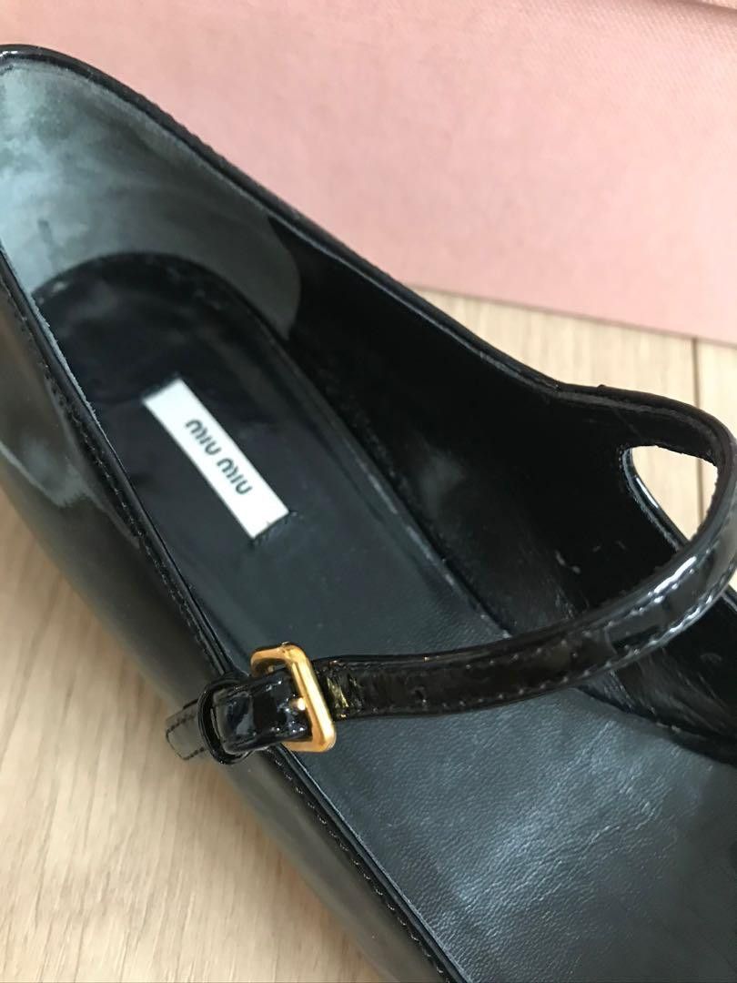 Miu Miu Miu Miu Black Mary Jane Flat Size US 7 / IT 37 - 7 Thumbnail