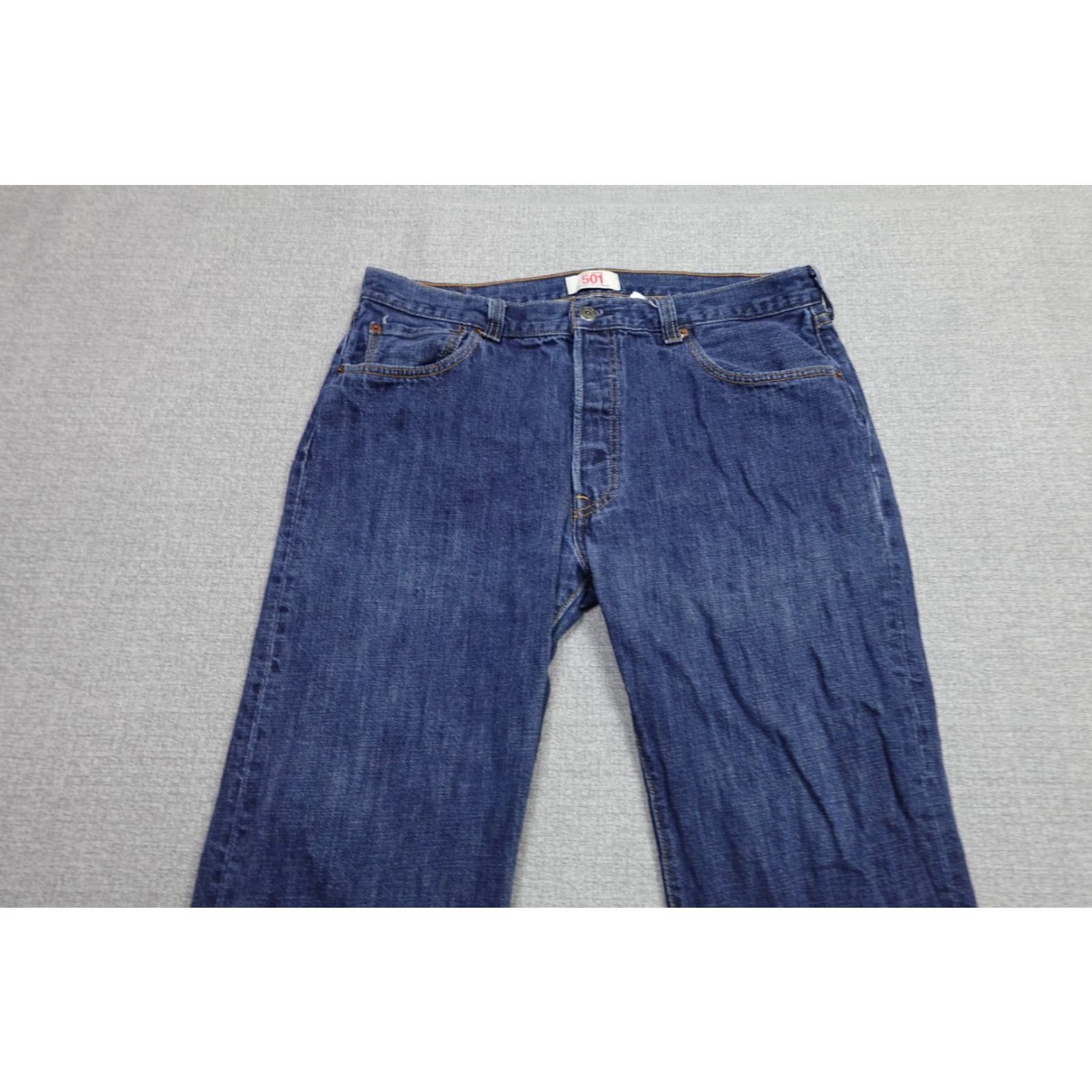 Levi's Levi's 501 Jeans Mens 36x30 Blue Regular Fit Button Fly Relaxed Western USA Dark Jeans Size US 36 / EU 52 - 3 Thumbnail