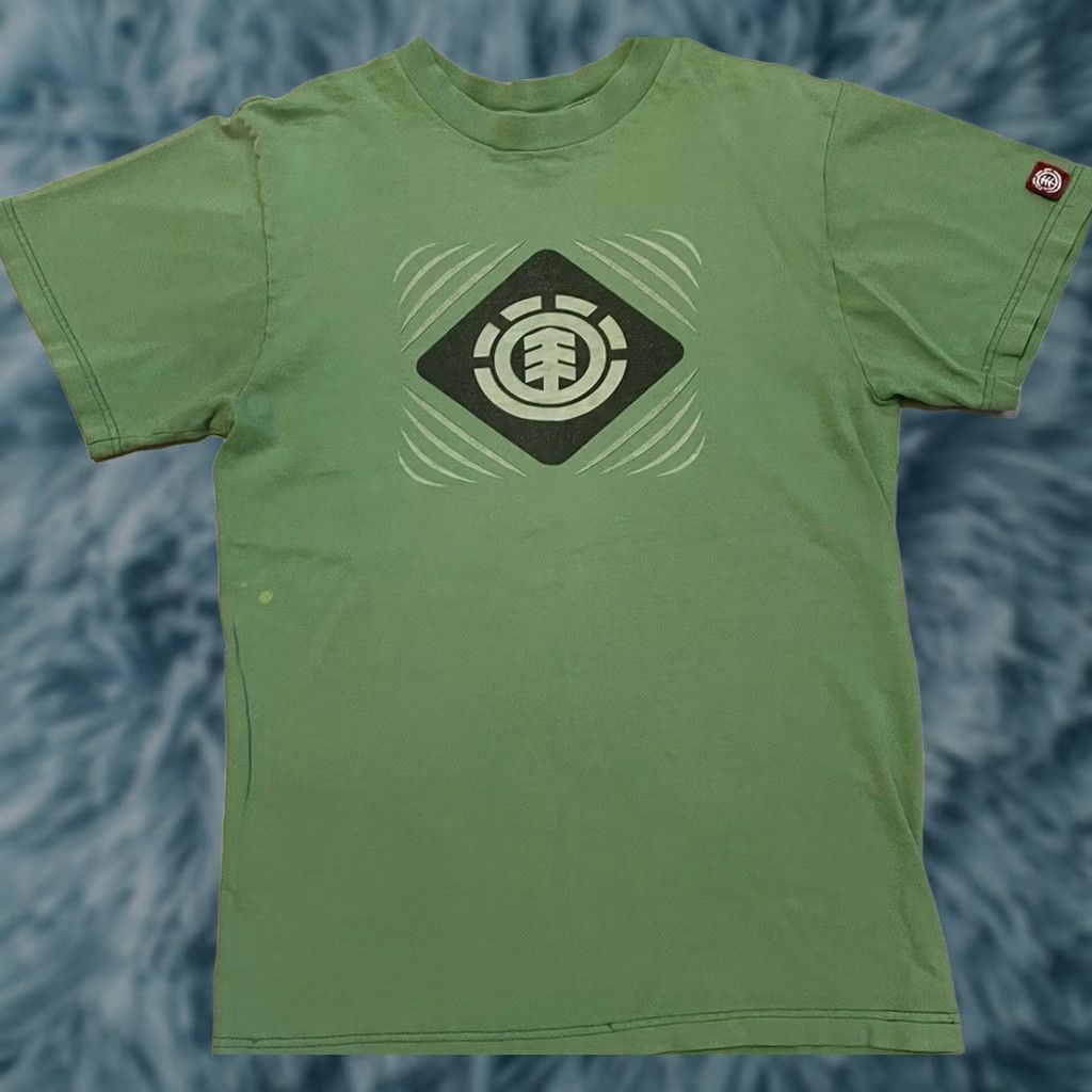Vintage VINTAGE Element Skateboards Faded Shirt XS Green Grunge 90s Y2K Skater Fire Punk Retro Rockabilly Skateboarding BCYK Indie 90s Mens XS Shirt Size US XS / EU 42 / 0 - 1 Thumbnail