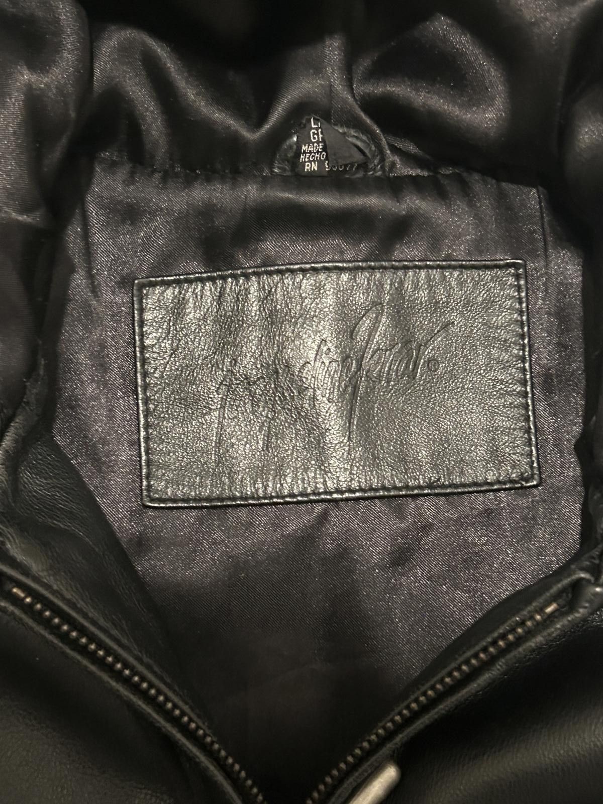 Other Vintage Black Lambskin Leather Hooded Jacket - Large Men's Size US L / EU 52-54 / 3 - 5 Thumbnail