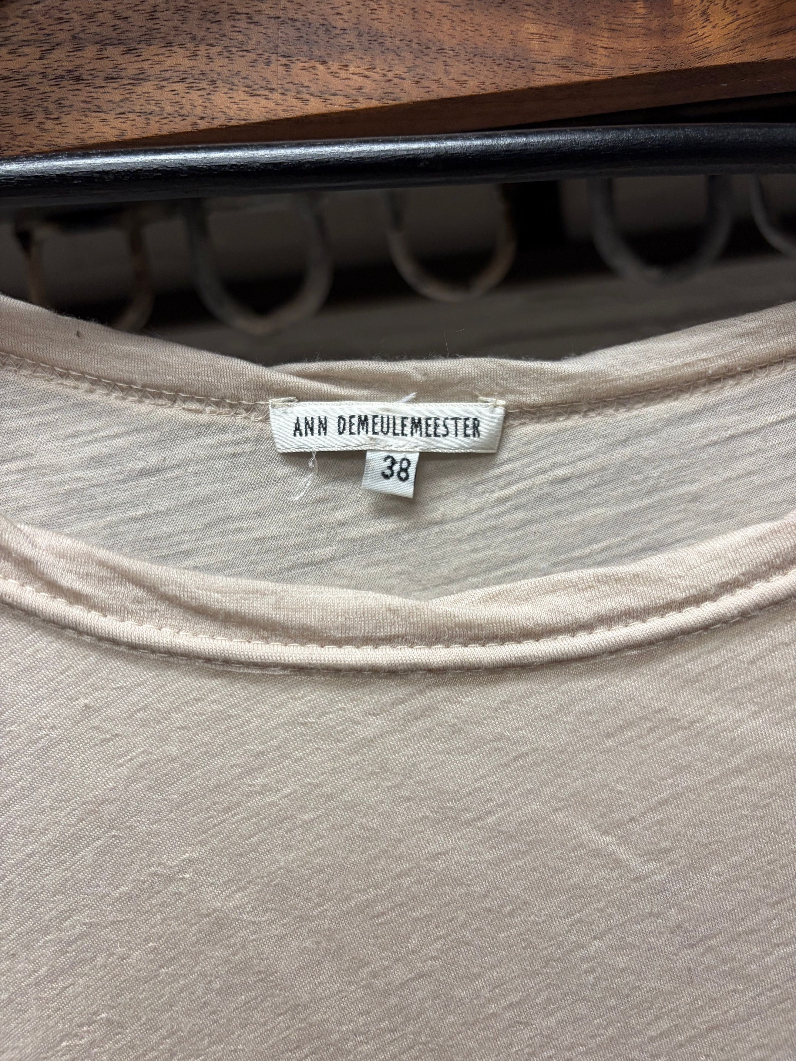 Ann Demeulemeester Ann Demeulemeester Sheer Scoop Neck Tan Brown Layering Shirt Size XS / US 0-2 / IT 36-38 - 3 Thumbnail