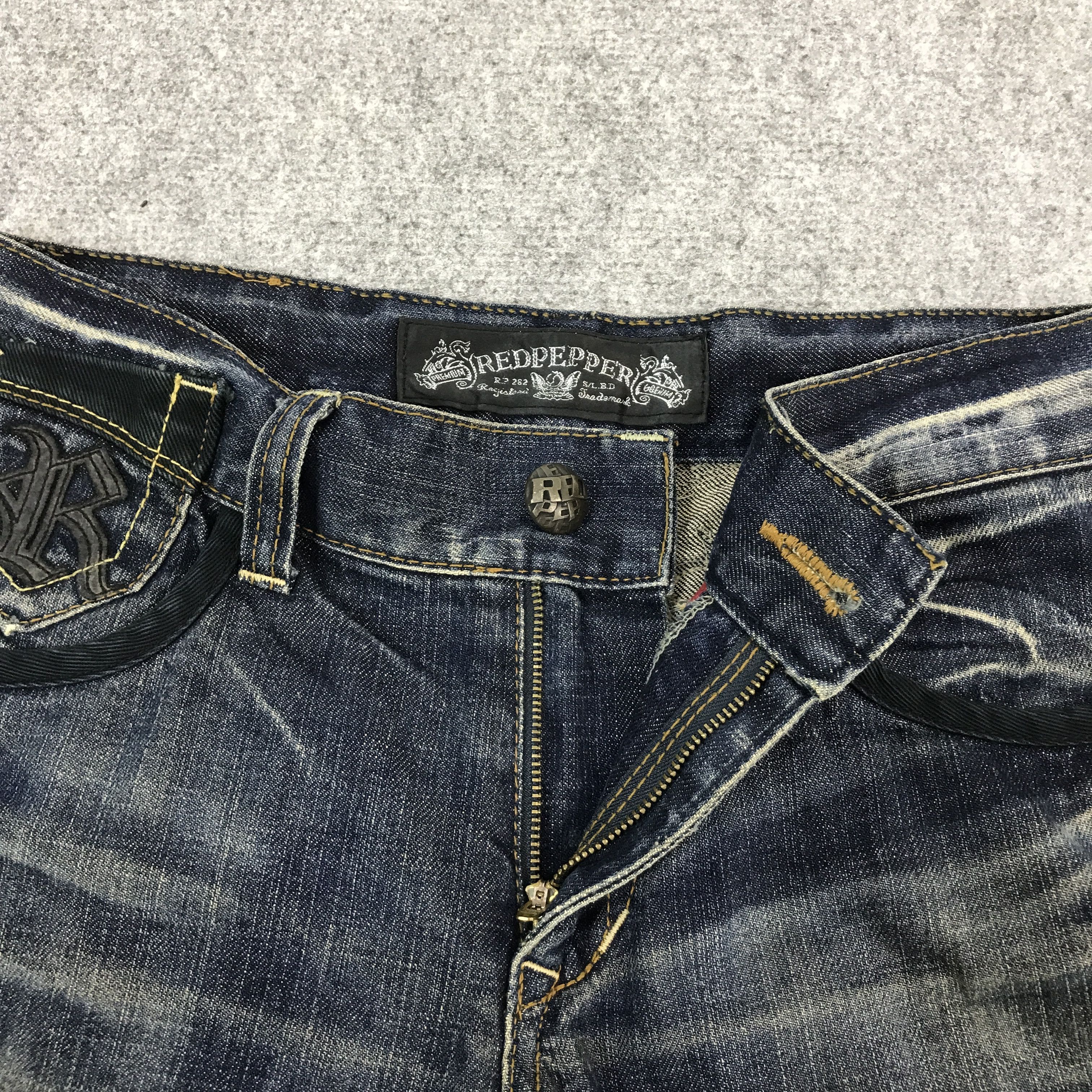 Japanese Brand JAPAN DESIGN RED PEPPER DENIM JEANS PANTS Size US 30 / EU 46 - 7 Thumbnail