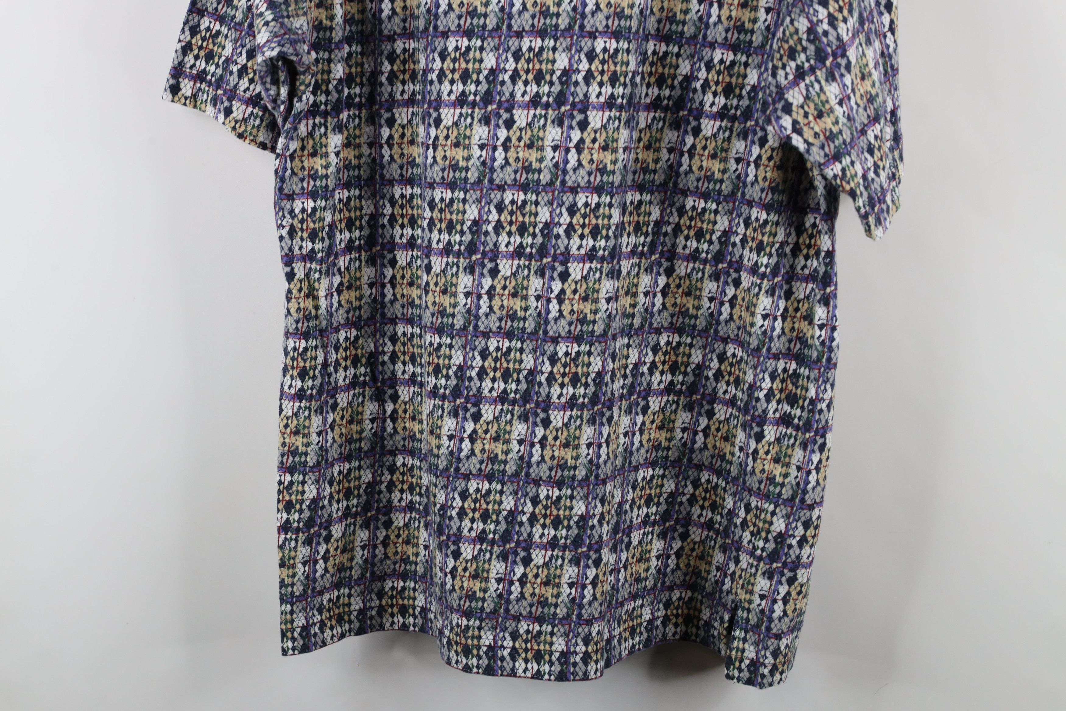 Vintage Vintage 90s Streetwear Abstract Plaid Golf Polo Shirt Size US L / EU 52-54 / 3 - 12 Thumbnail