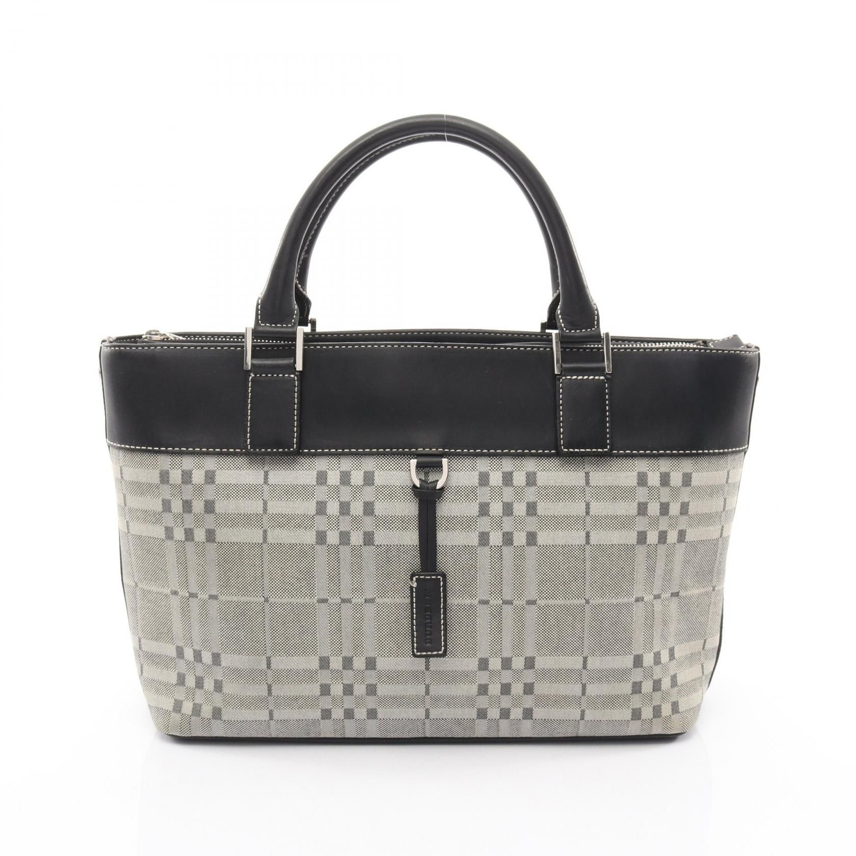 Burberry Burberry Burberry Canvas Leather Handbag Leather Handbag DUTY FREE for USA Size ONE SIZE - 1 Thumbnail