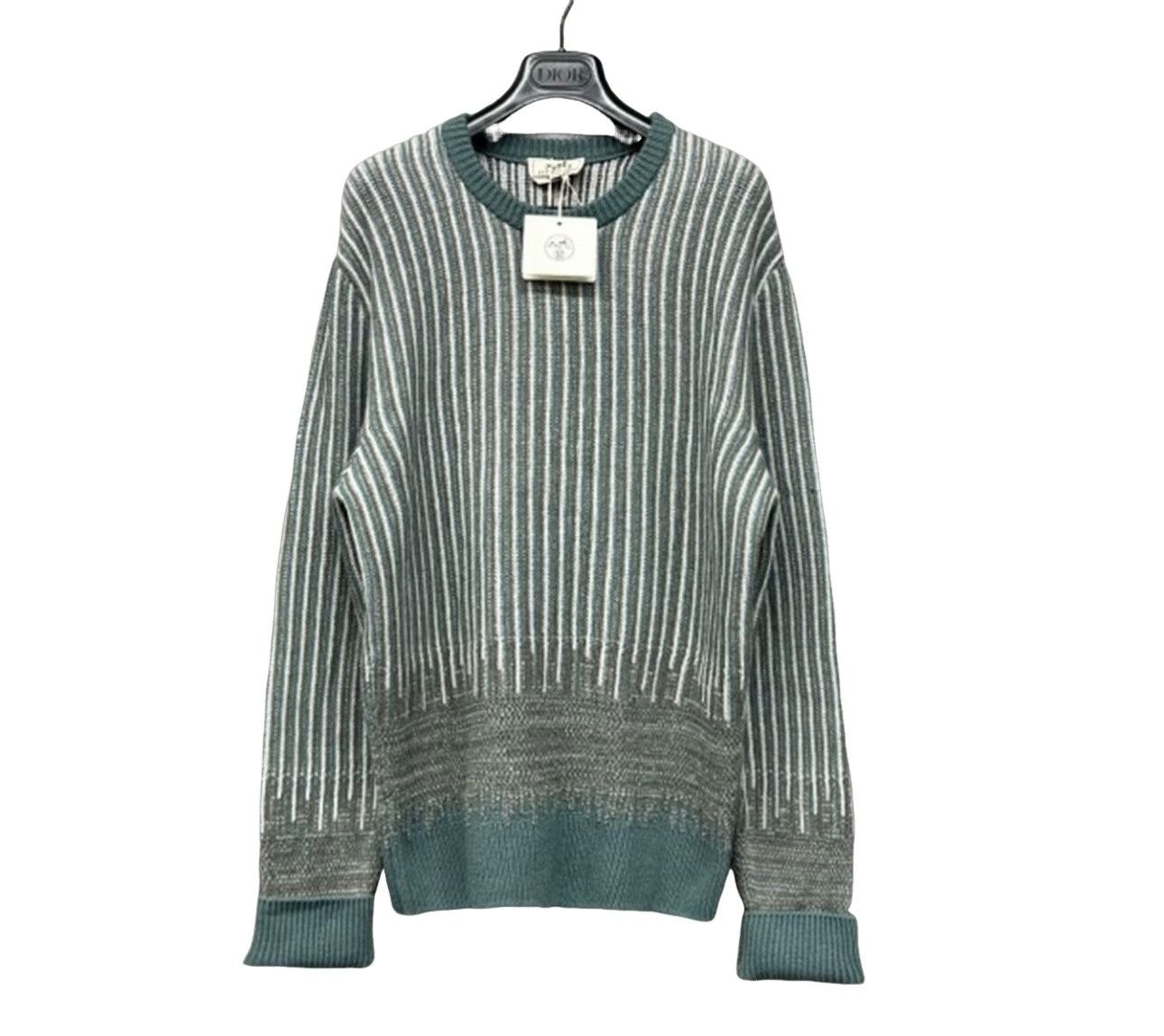 Hermes Hermes Striped Ribbed Knit Sweater M Size US M / EU 48-50 / 2 - 1 Thumbnail
