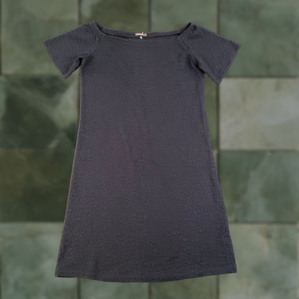 J.McLaughlin J McLaughlin Dress Womens Small Black Textured Short Sleeve Shift Stretch Size 28" / US 6 / IT 42 - 1 Thumbnail