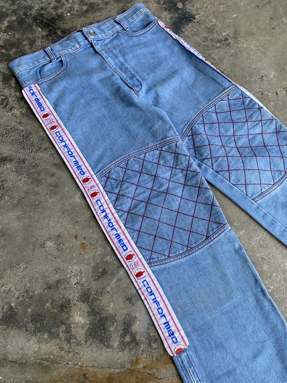 Japanese Brand M.Y.OB NYC Rappers style Jeans with Zipper Leg Size US 34 / EU 50 - 3 Thumbnail