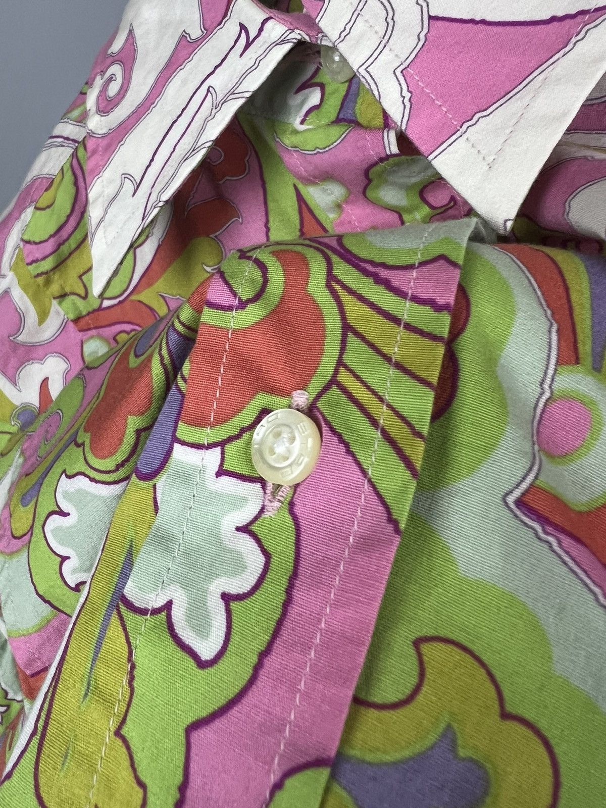 Etro Etro 46 Blouse Shirt Top Neutral Paisley floral print Size L / US 10 / IT 46 - 7 Thumbnail