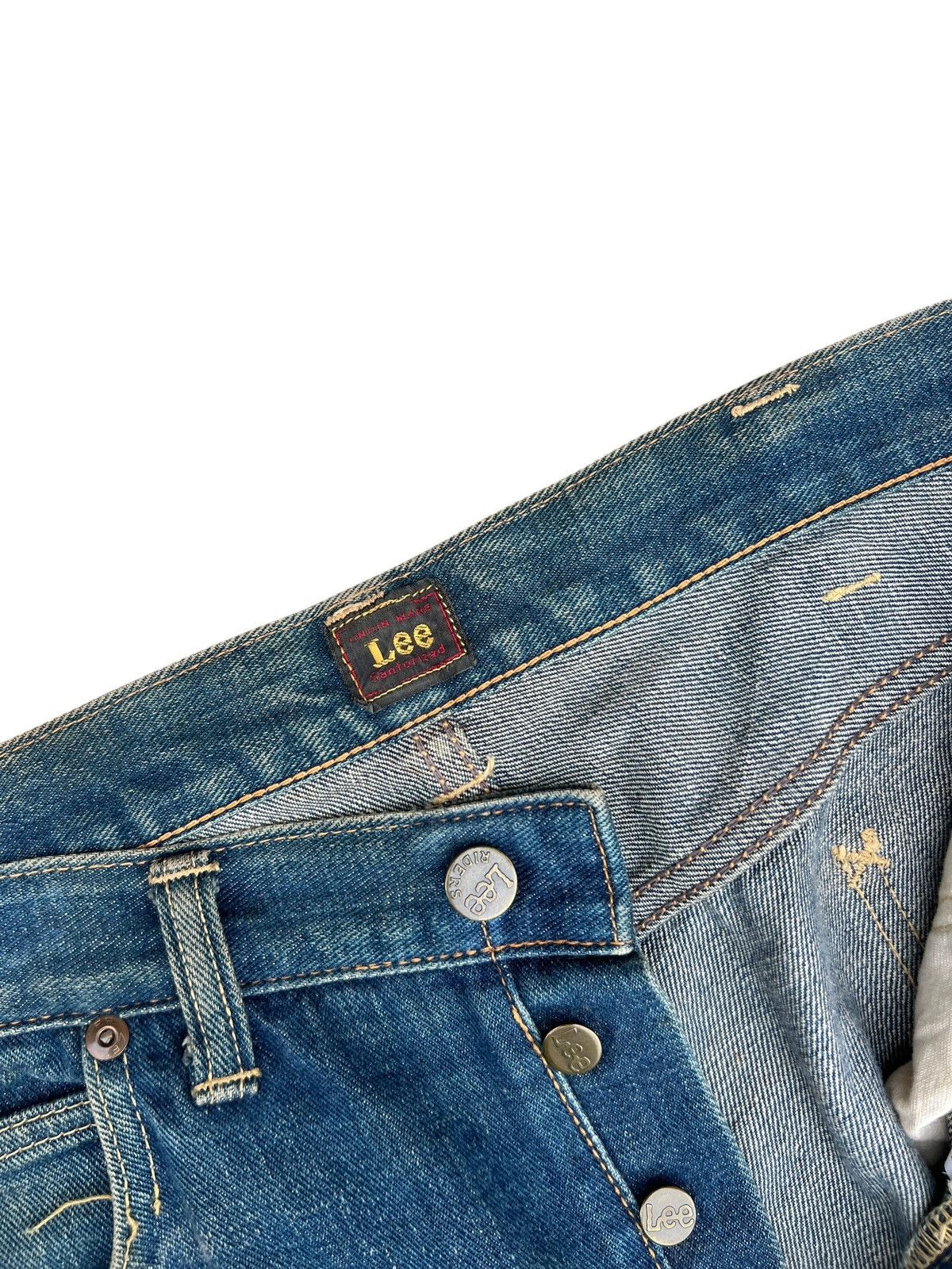 Lee Vintage Lee Riders Union Made Dirty Mud Denim Selvedge Jeans Size US 33 - 5 Thumbnail