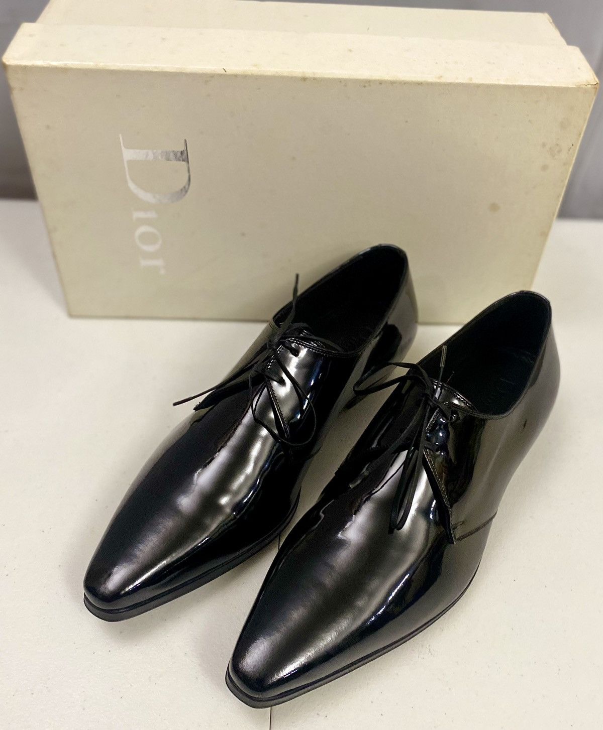 Dior Dior 🇮🇹 Black Patent Calfskin Derby Défilé Show Derby 9 New Size US 9 / EU 42 - 14 Thumbnail