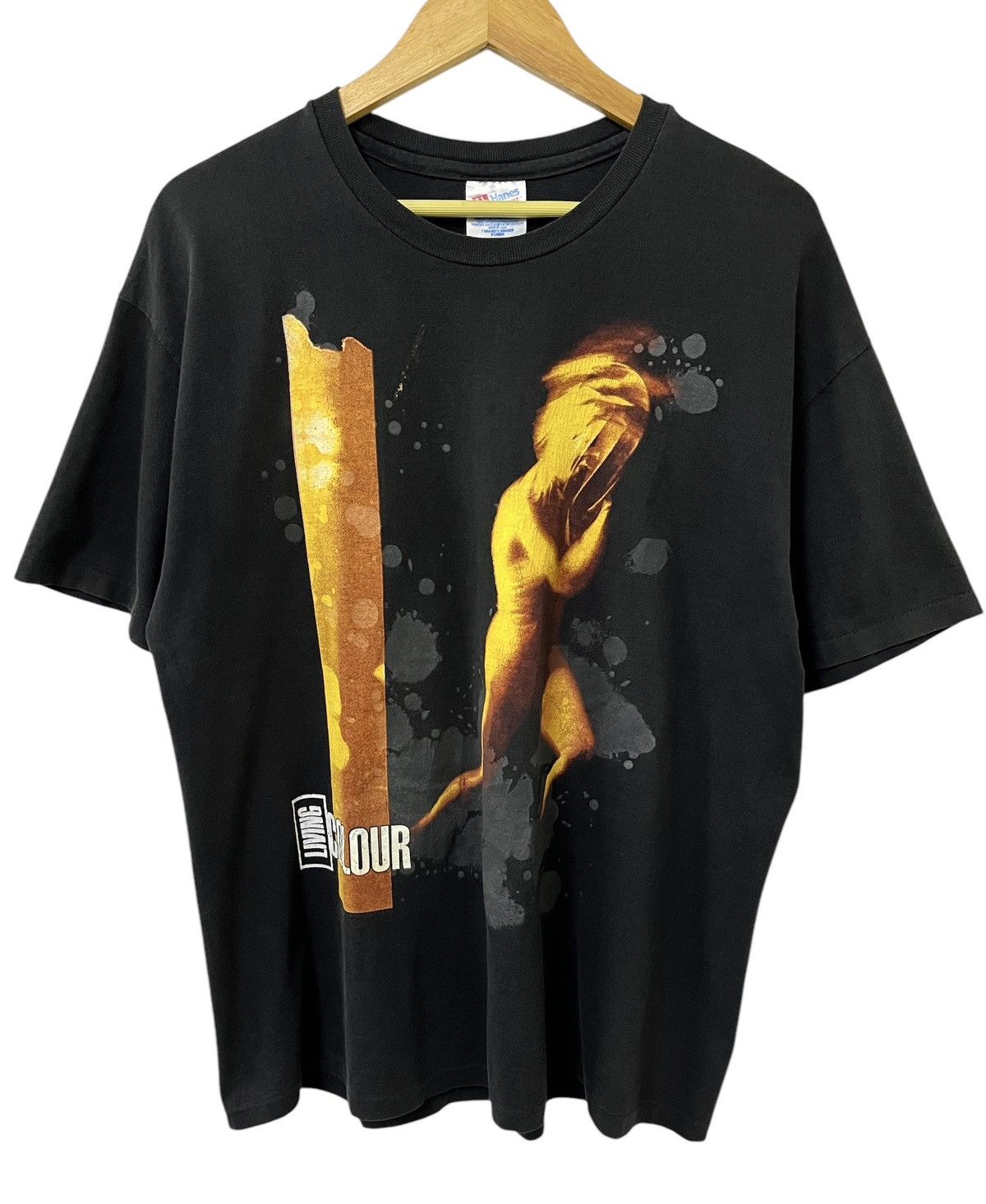 Band Tees VINTAGE 90s LIVING COLOUR STAIN PUNK FUNK ROCK BAND TSHIRT Size US XL / EU 56 / 4 - 3 Thumbnail